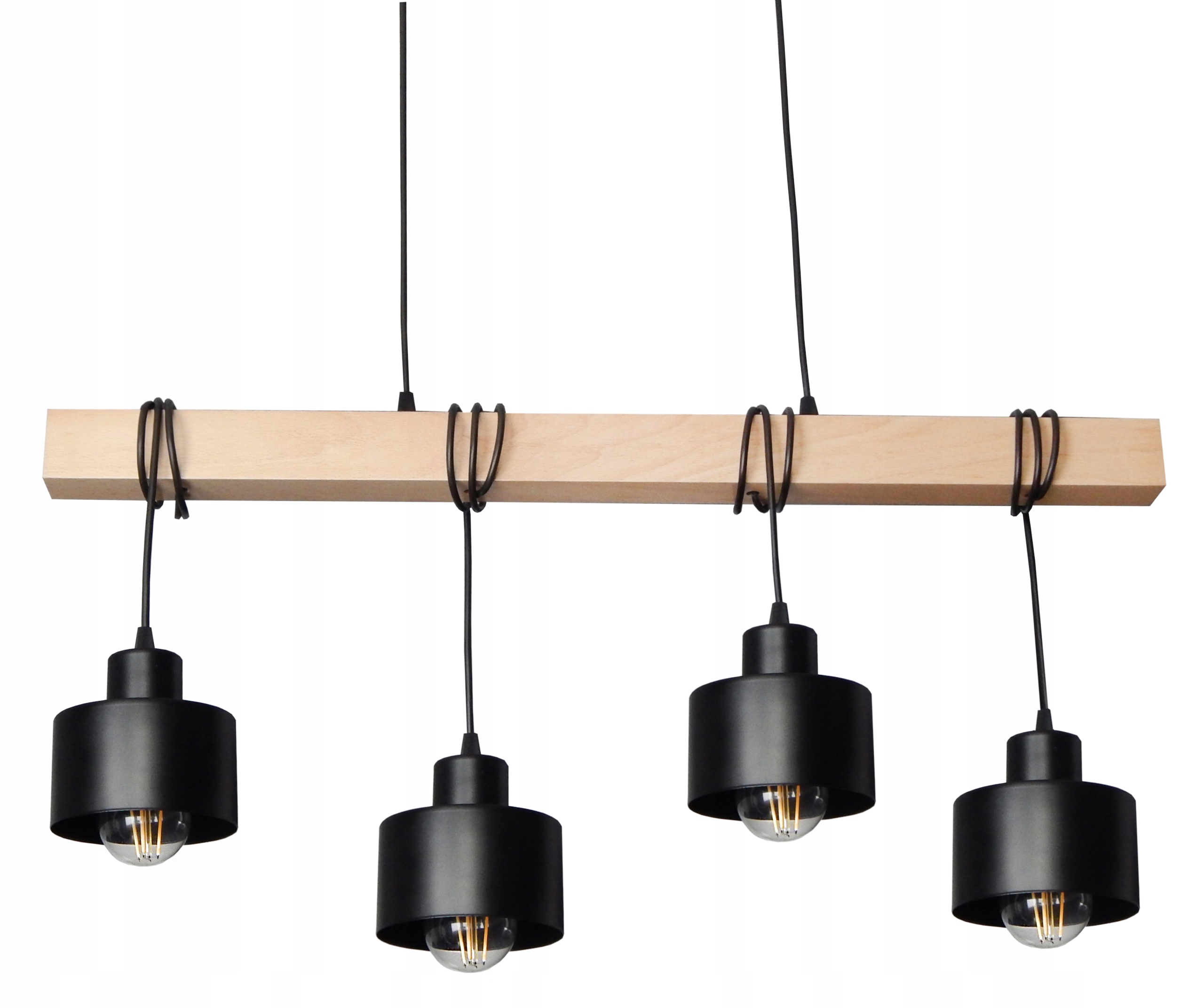 

Lampa Wisząca/sufitowa 025-4 Drewno , Loft , Led
