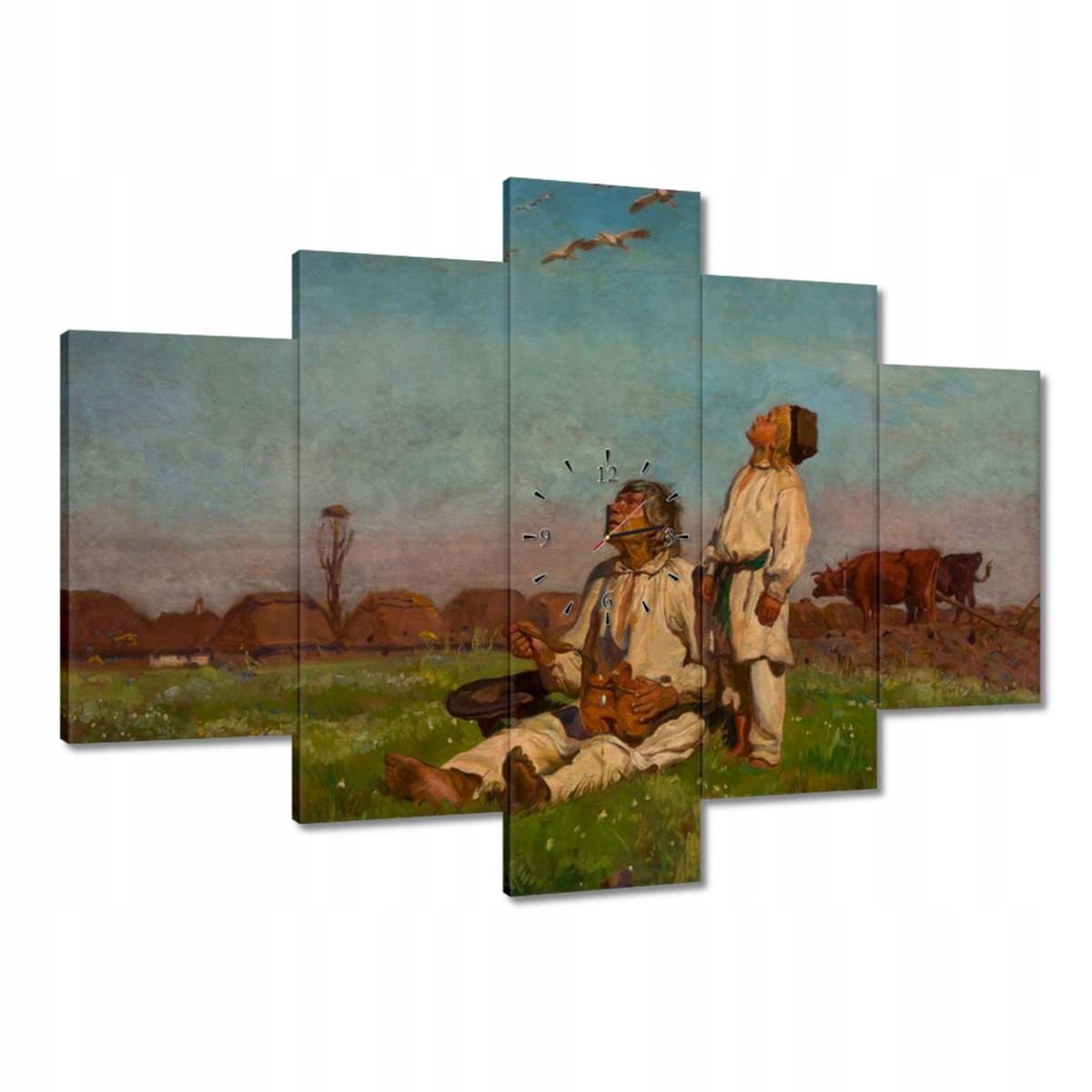 Hodiny 150x105 Józef Chełmoński Bociany