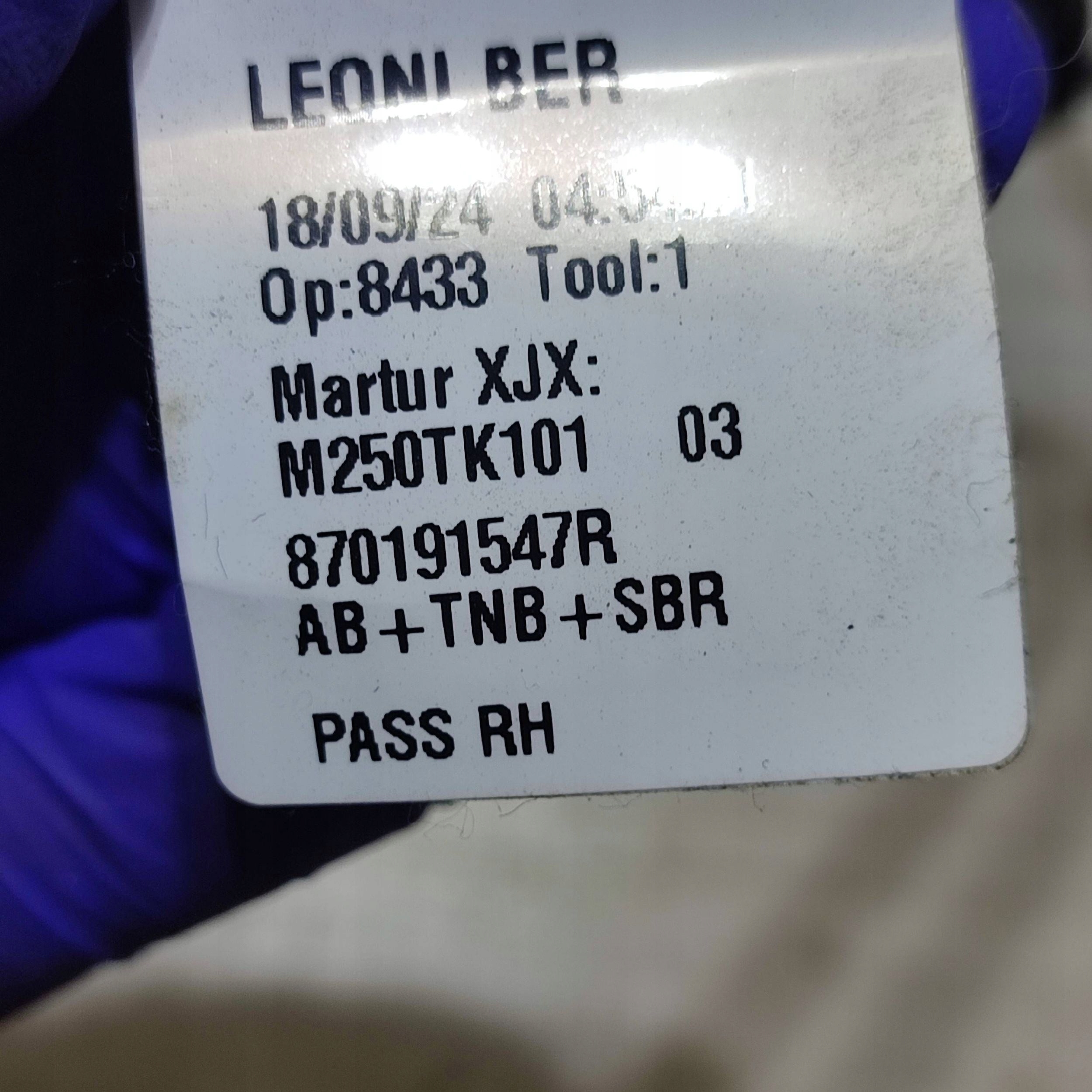 bundle seat right side Dacia Jogger 870191547R