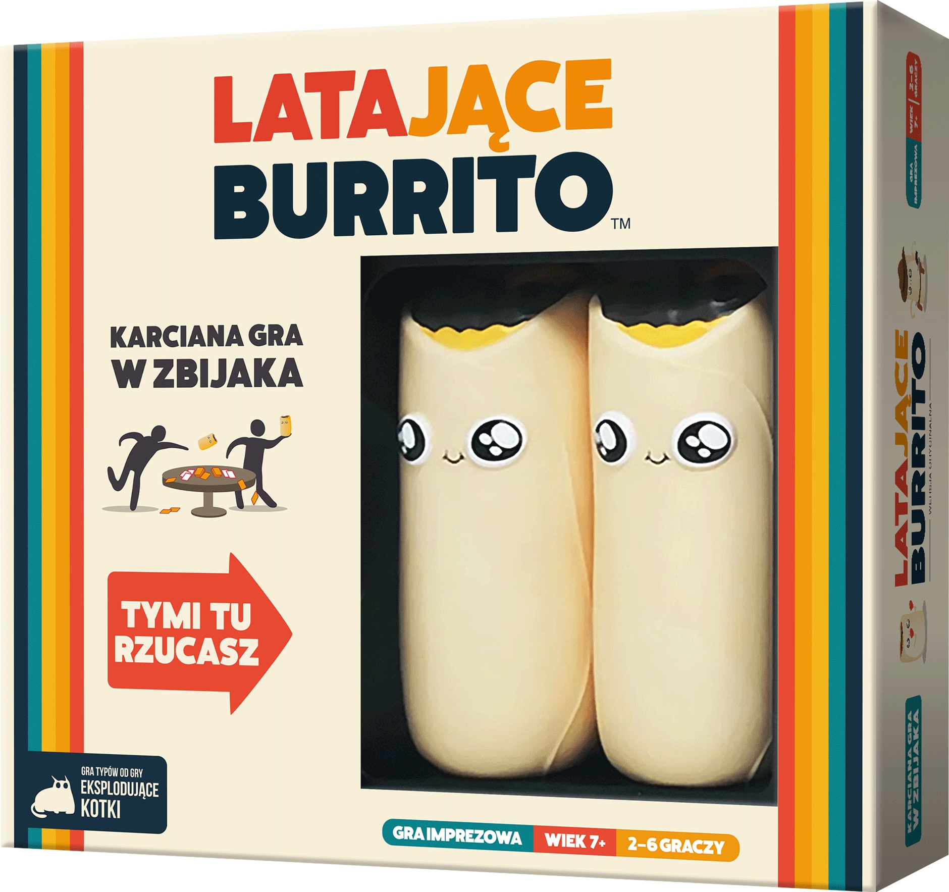 Latające Burrito śmieszna szybka gra planszowa towarzyska Imprezowa