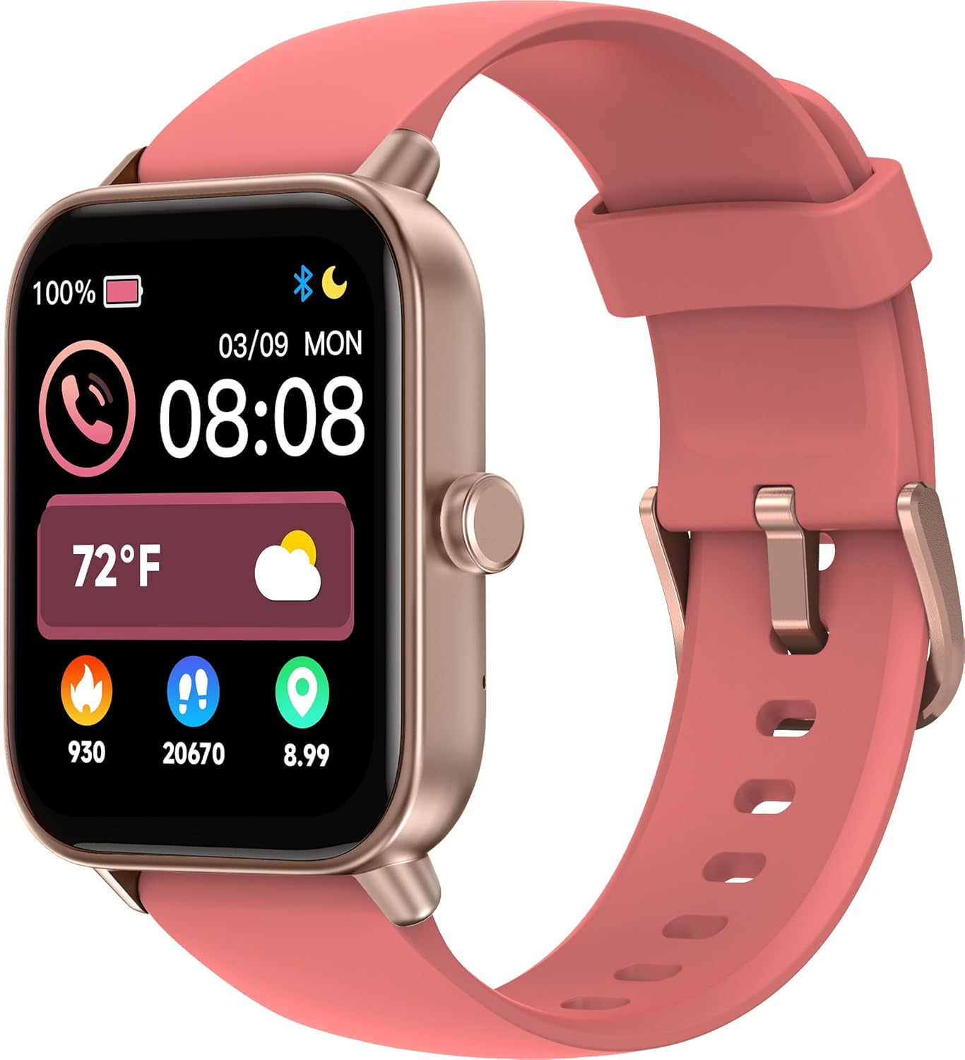 Smartwatch Alexa IP68 Monitor Snu 100 Trybów Sportowych Android