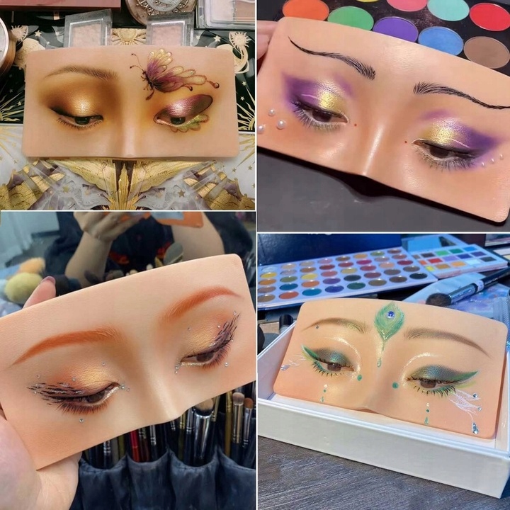 SILIKONOWA TABLICA NAUKA ĆWICZEŃ MAKIJAŻU POWIEK I BRWI OCZY Stan opakowania oryginalne