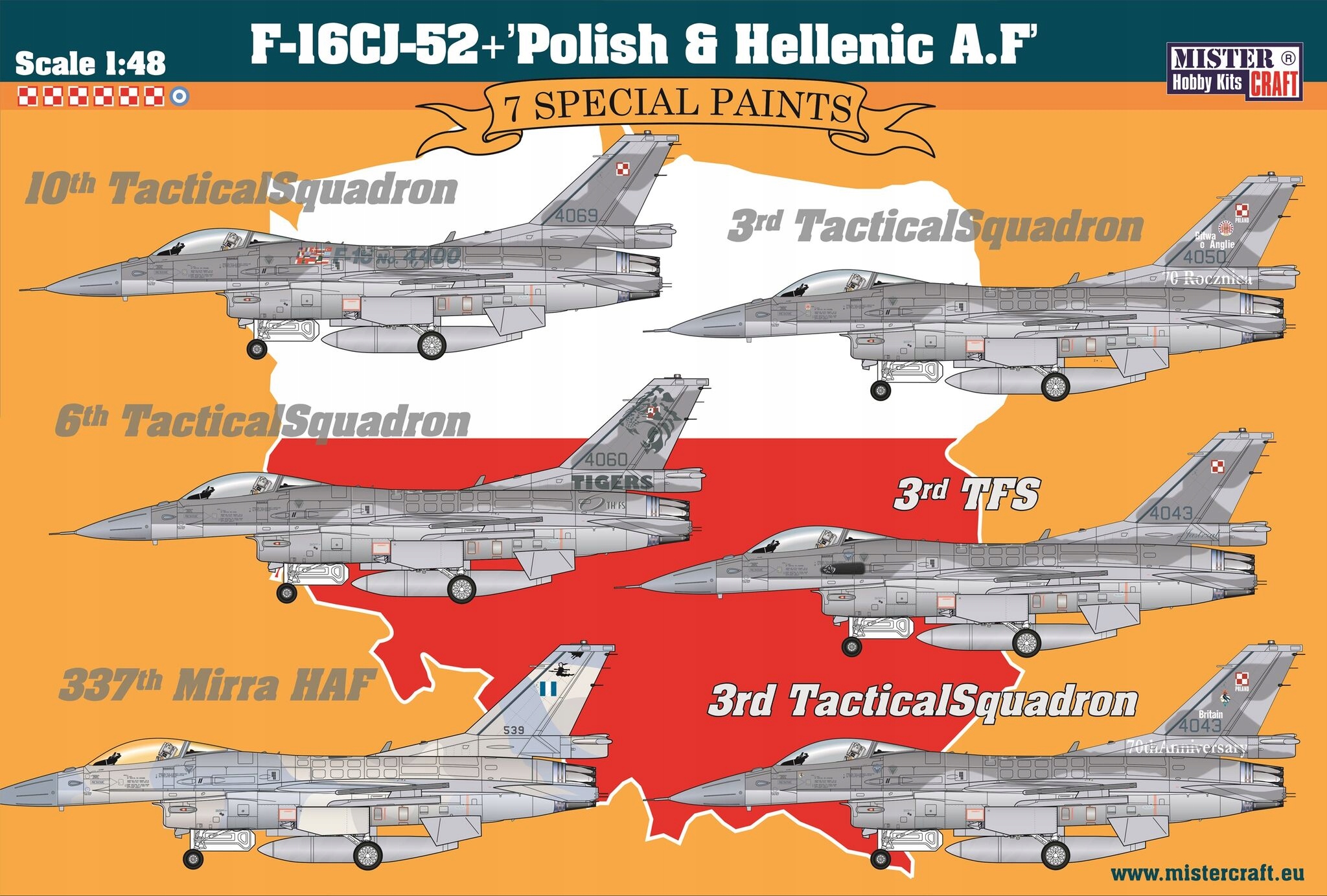 F-16CJ-52 'Stíhačka polského a řeckého letectva' MisterCraft G114 1/48