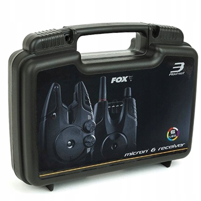 Zestaw Karpiowych Sygnalizatorów Brań Fox Micron MX 3+1 Rod Set Z Centralką