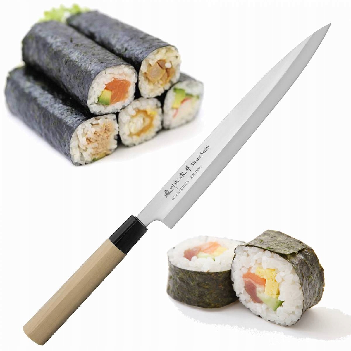 Satake S/d 420J2 Japonský ostrý Nůž Yanagi-Sashimi na sushi 24 cm
