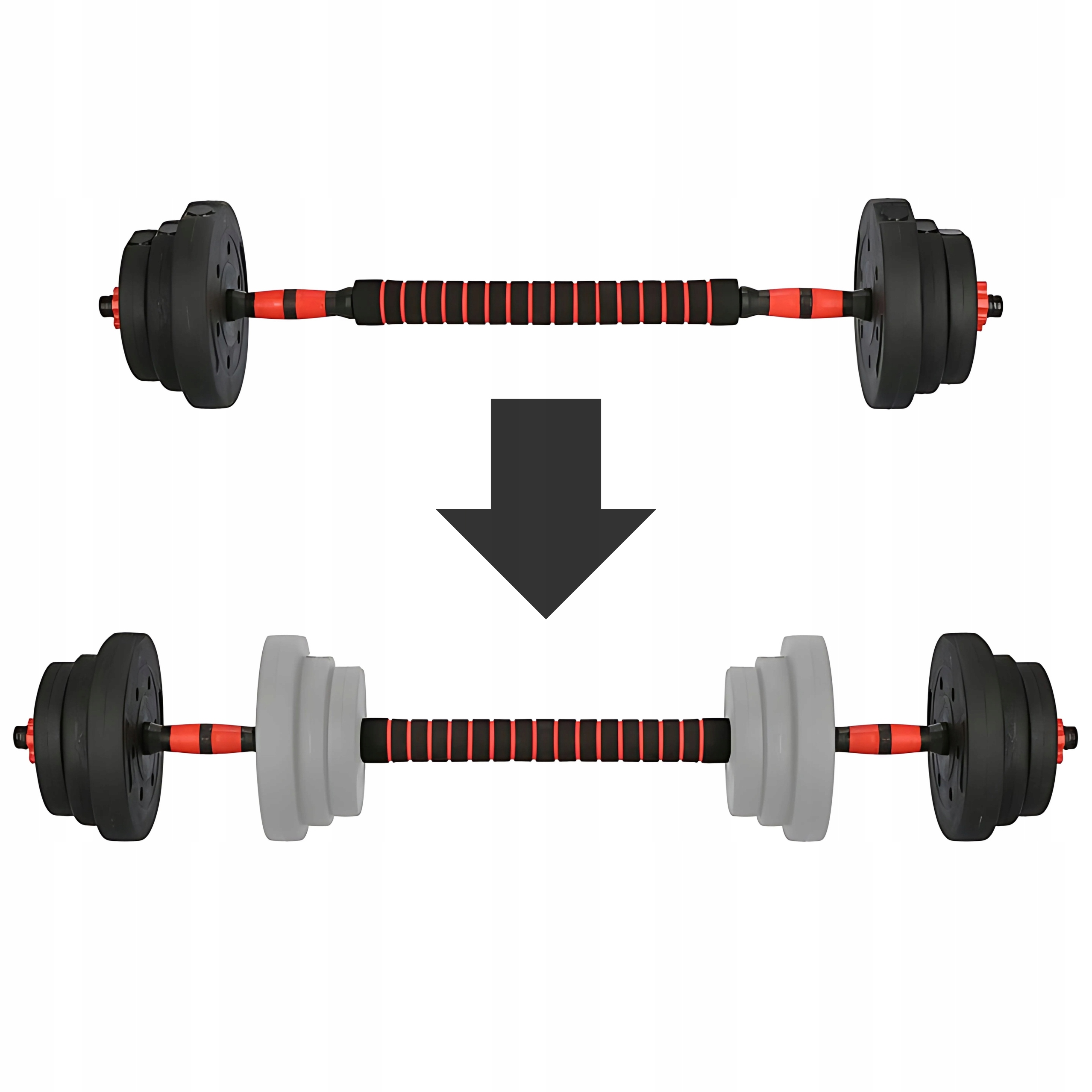 Hantle bitumiczne 2x20kg Zestaw do treningu siłowego 40kg Kod producenta In_Stock Zestaw hantli bitumicznych 2x 20kg