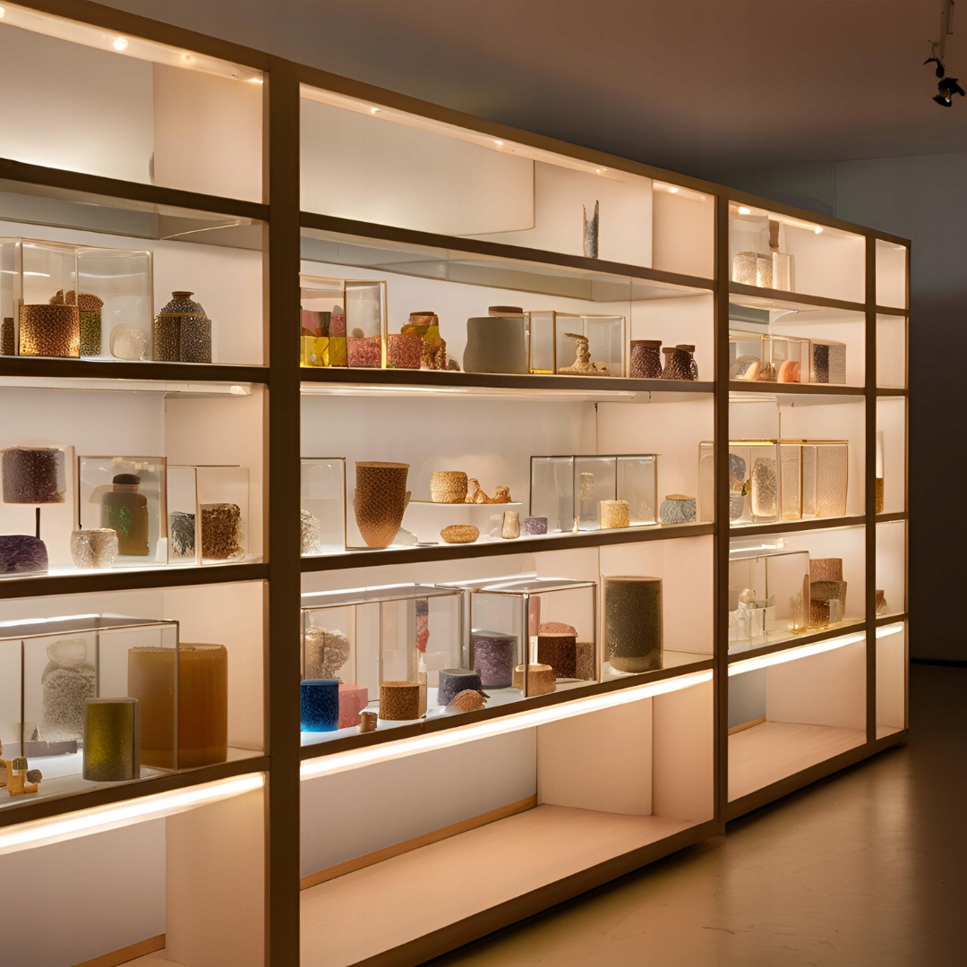 5x LED do witryn szklanych oświetlenie LED do półek gablot szafek RGB Marka AQUALED