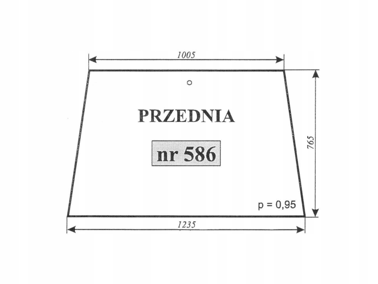 SZYBA PRZEDNIA C 330 URSUS MF ZAMOSC 586