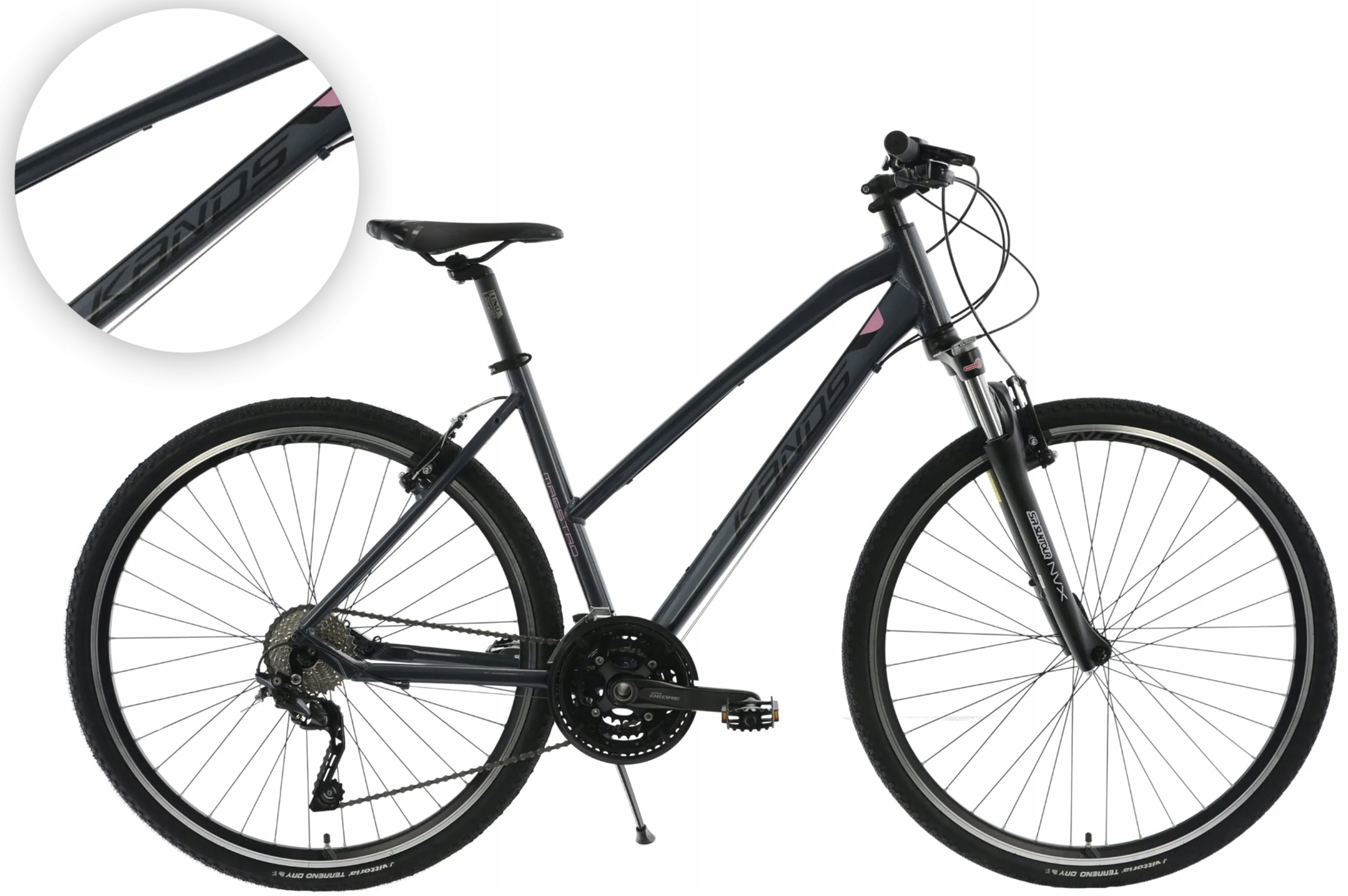 Rower Crossowy 28" Kands Maestro rama 17" czarny różowy R23