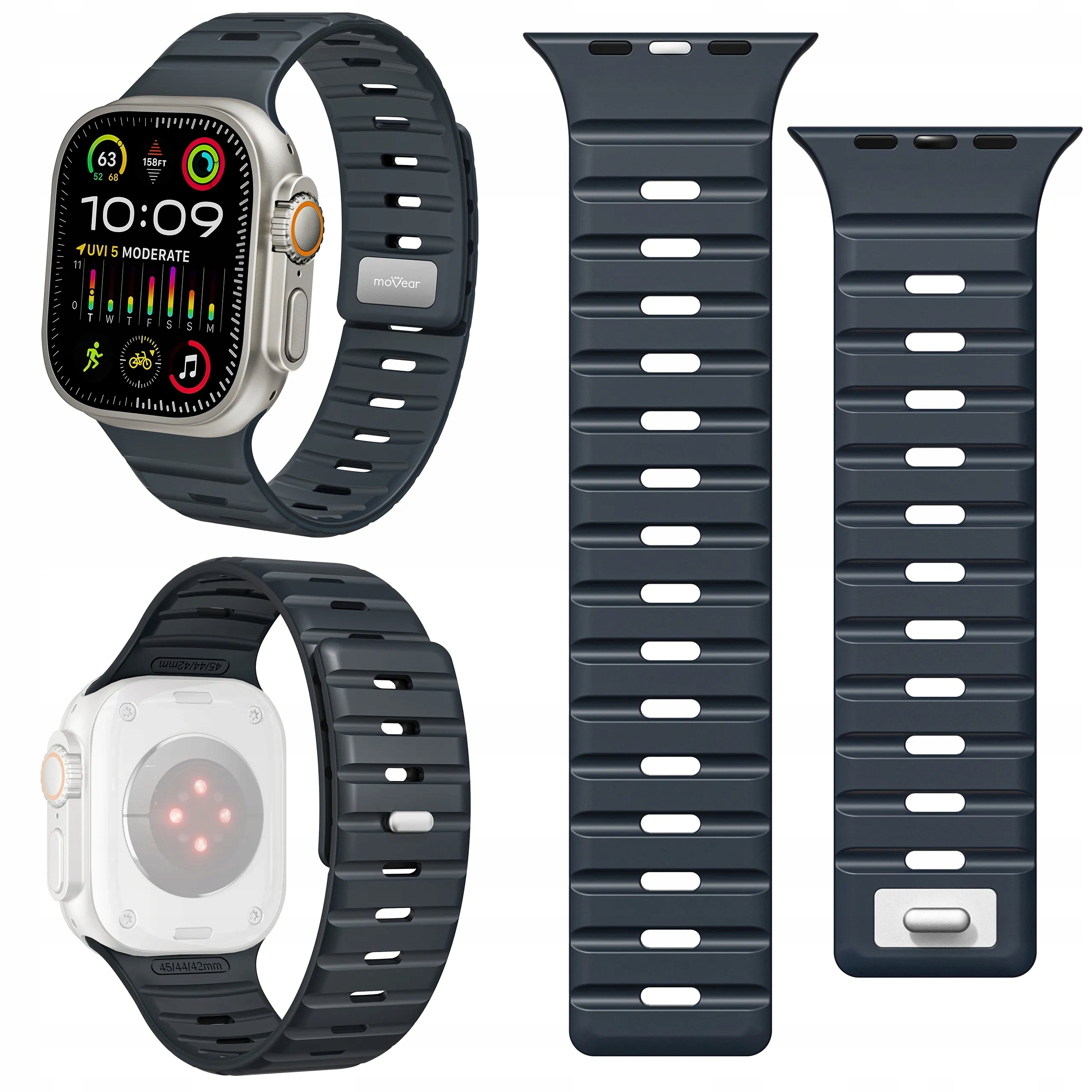 Pasek silikonowy do Apple Watch Ultra 10 9 8 7 6 5 4 3 2 Se premium Movear