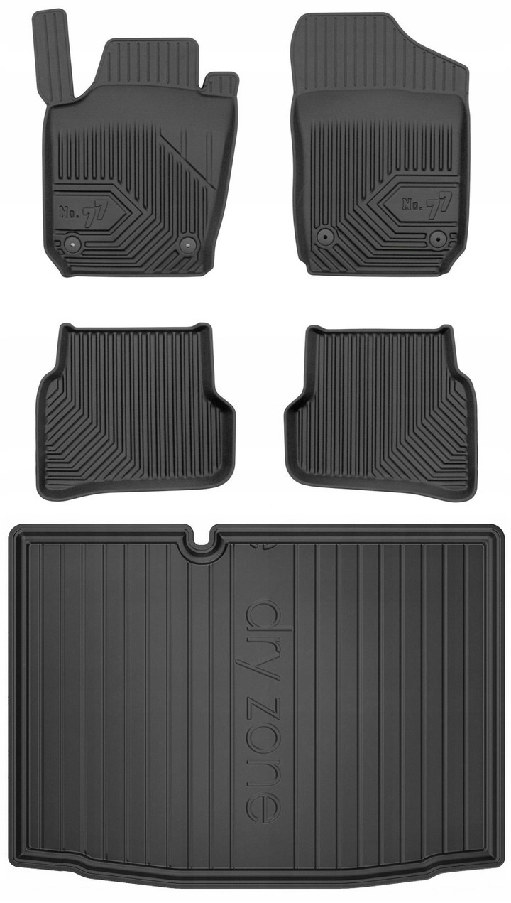 Set 77 Koberce a rohože Škoda Fabia 3 Hatchback 2014-2022