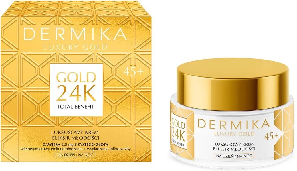 Dermika Gold 24k Krém 45+ na obličej luxusní elixír mládí 50 ml