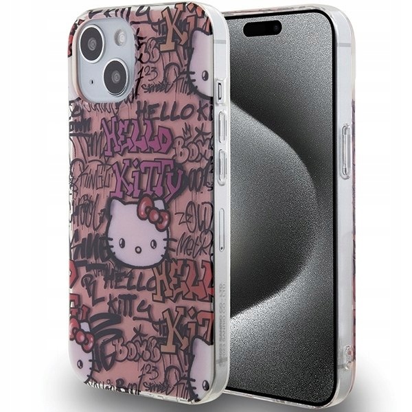 Hello Kitty HKHCP15SHDGPTP iPhone 15 14 13 6.1" różowy/pink hardca