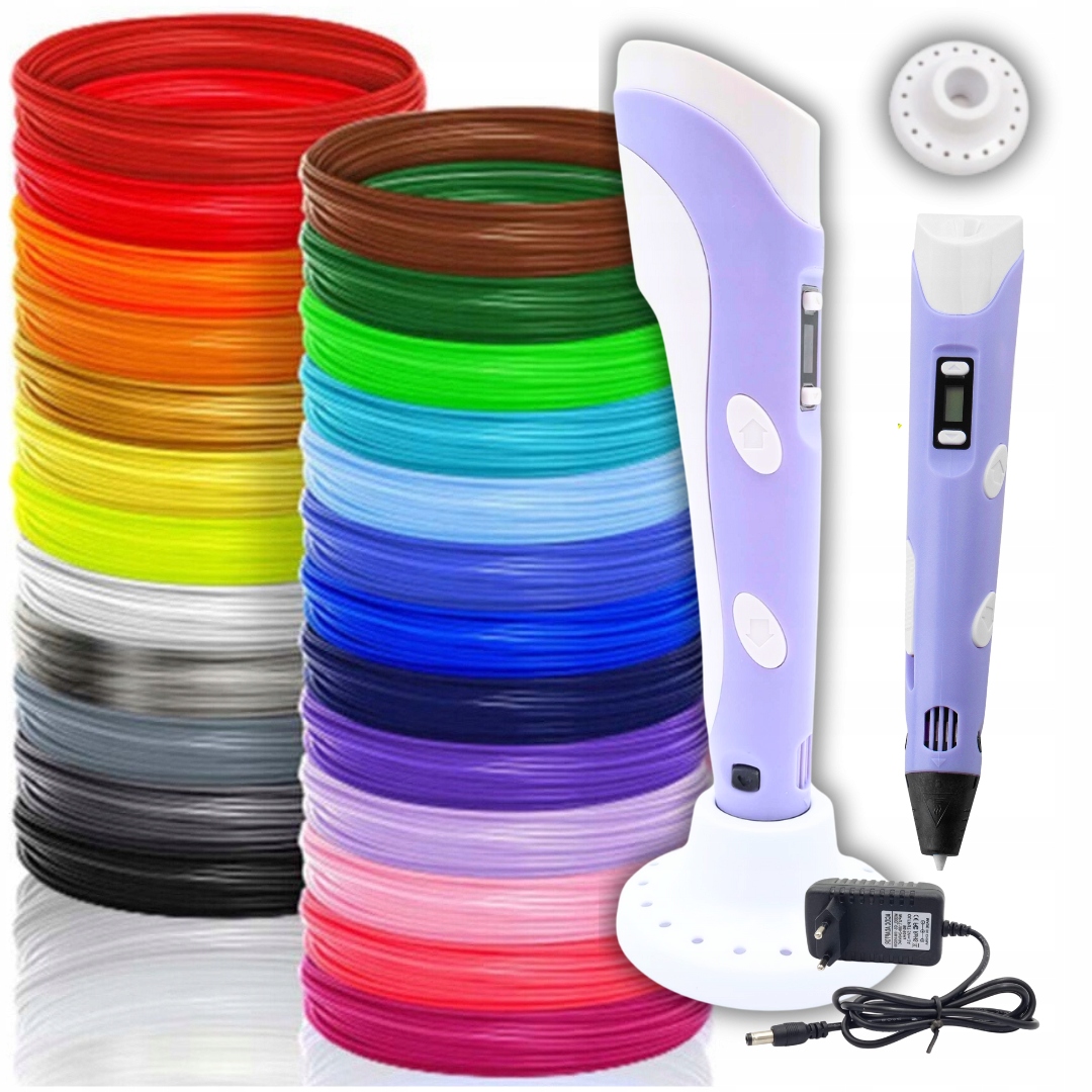 DŁUGOPIS FIOLETOWY 3D FILAMENT 209m PREZENT DZIECKA NASTOLATKA CHŁOPCA SYNA