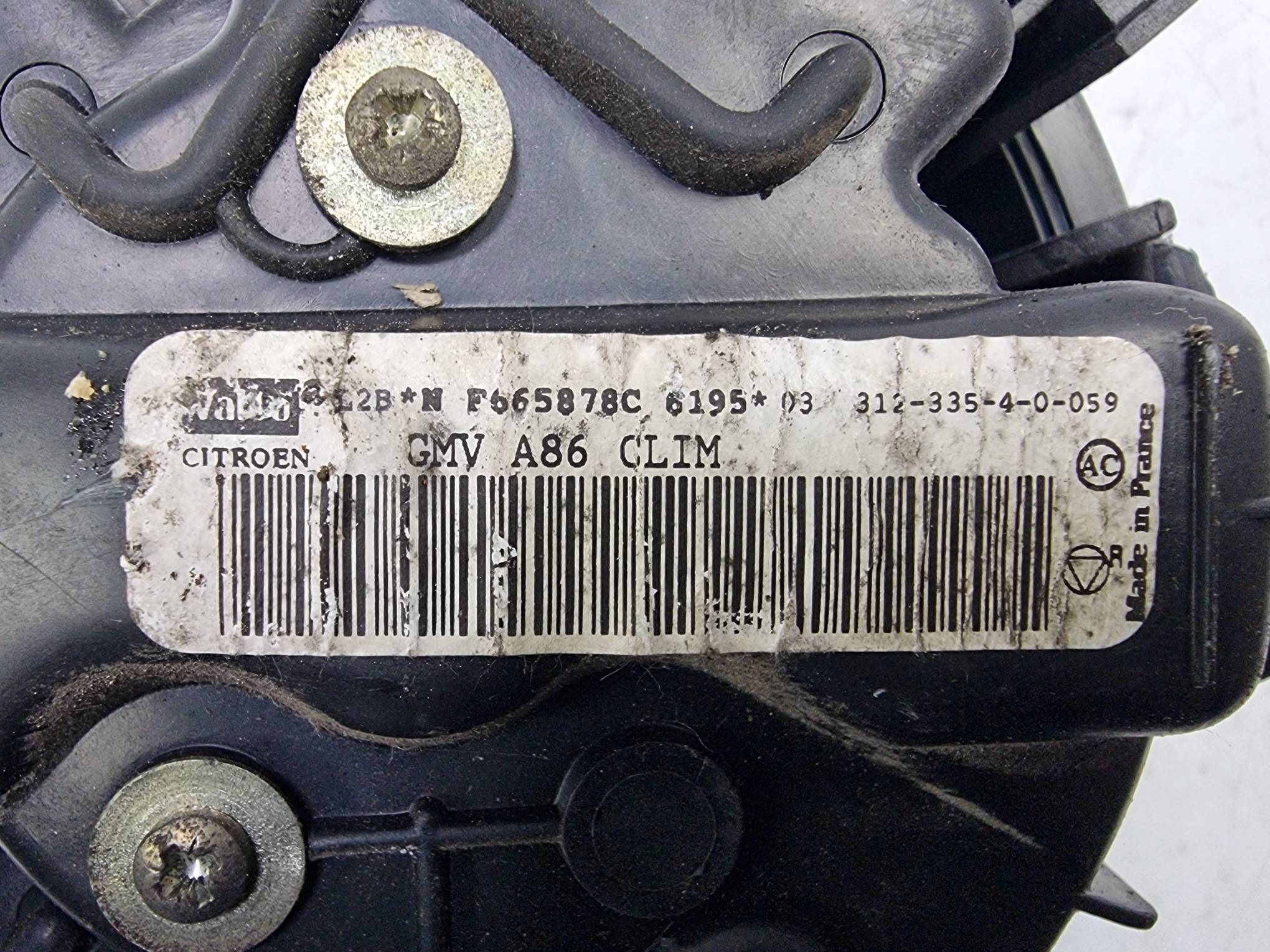 heating fan cab F665878C CITROEN C3