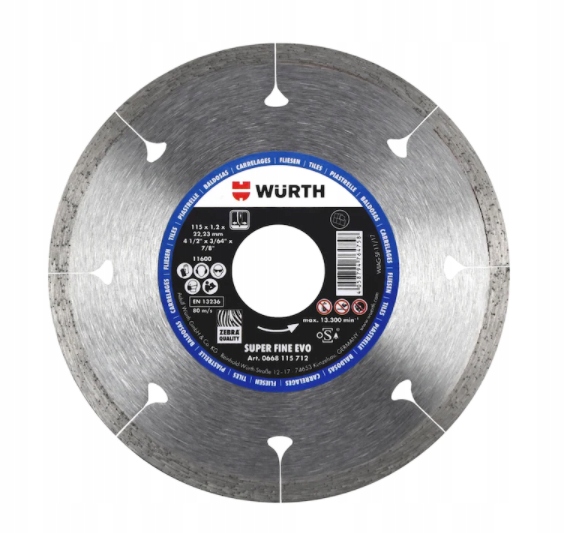 

Wurth Tarcza diamentowa (SUPER-FINE-EVO)-D125MM