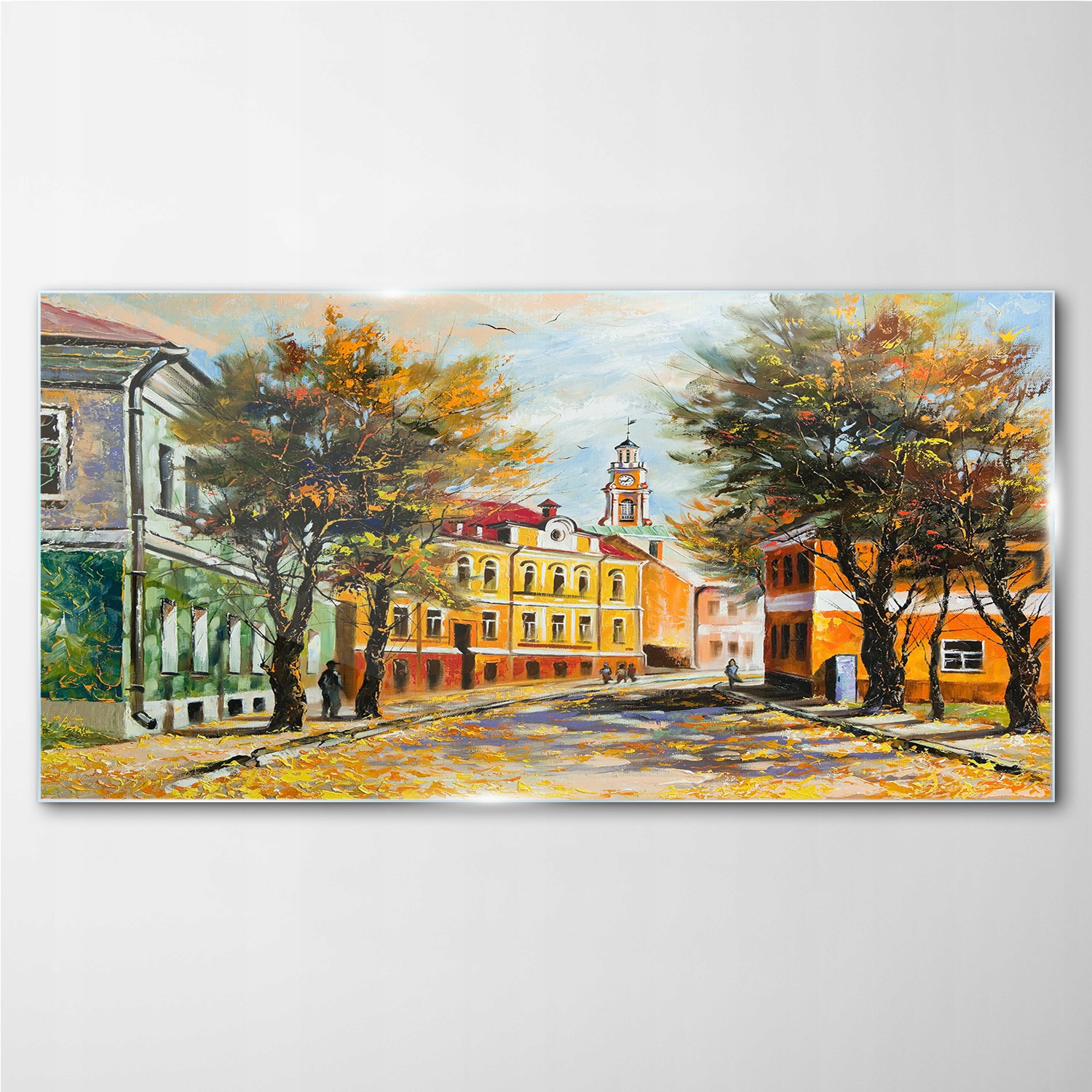 

Foto-obraz szklany Malarstwo miasto jesień 140x70