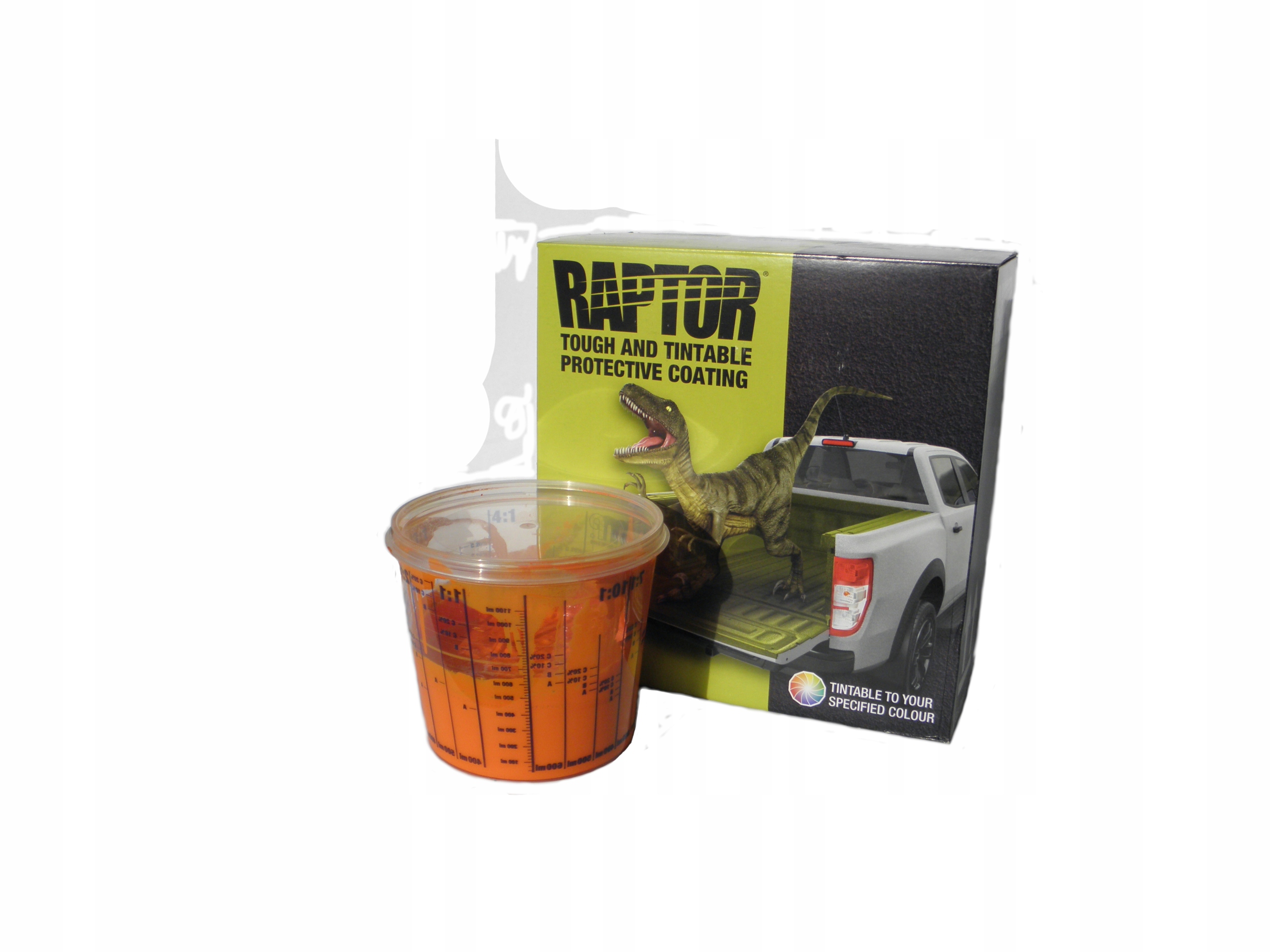U-POL RAPTOR 3,8L (4szt) TINTABLE do barwienia + 400ml bazy kolor do wyboru