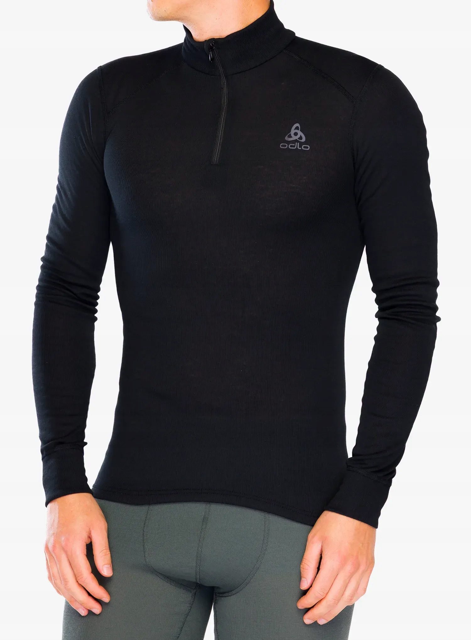 Termo Mikina Odlo Active Warm Bl Top Turtle Neck L/s Hz černá L