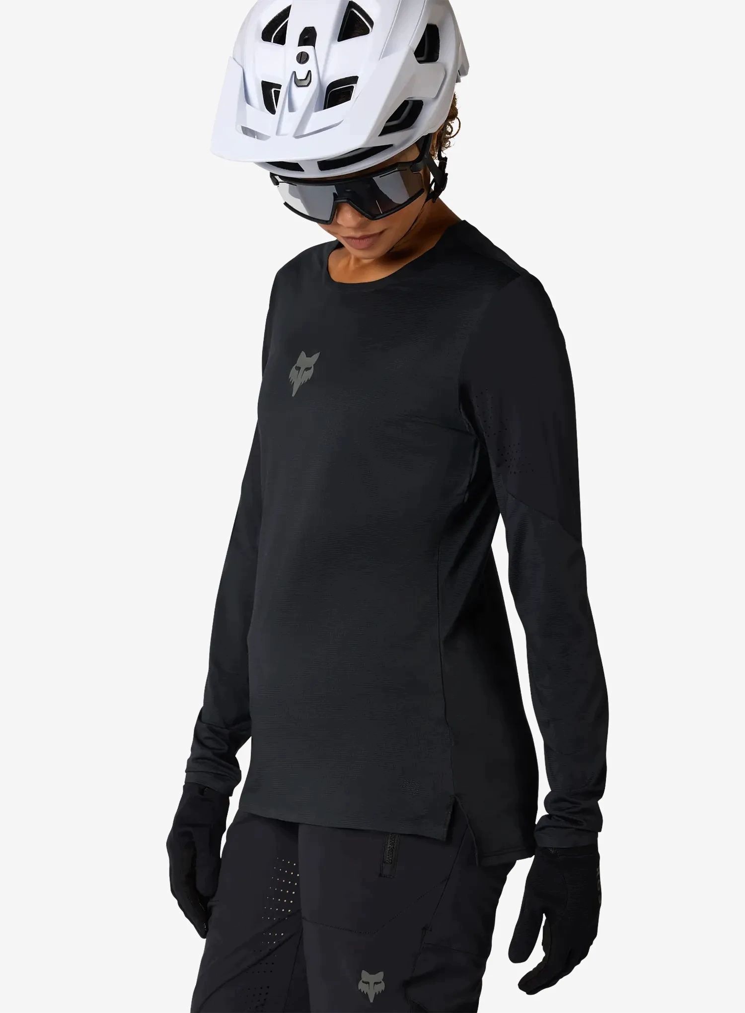 Mikina cyklistická mikina Fox Flexair Ls Jersey černá Xs