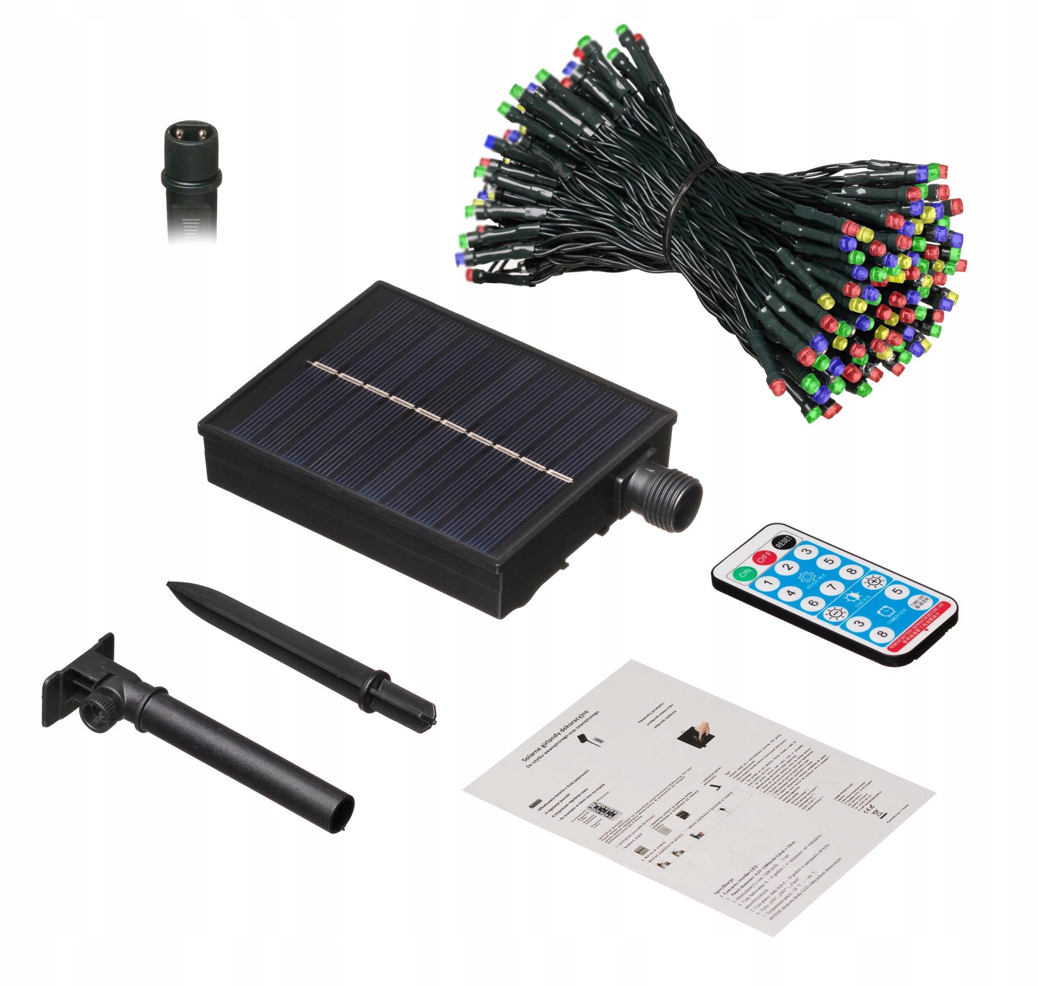 

Lampki Choinkowe 200LED 20m Multikolor Solar Zew
