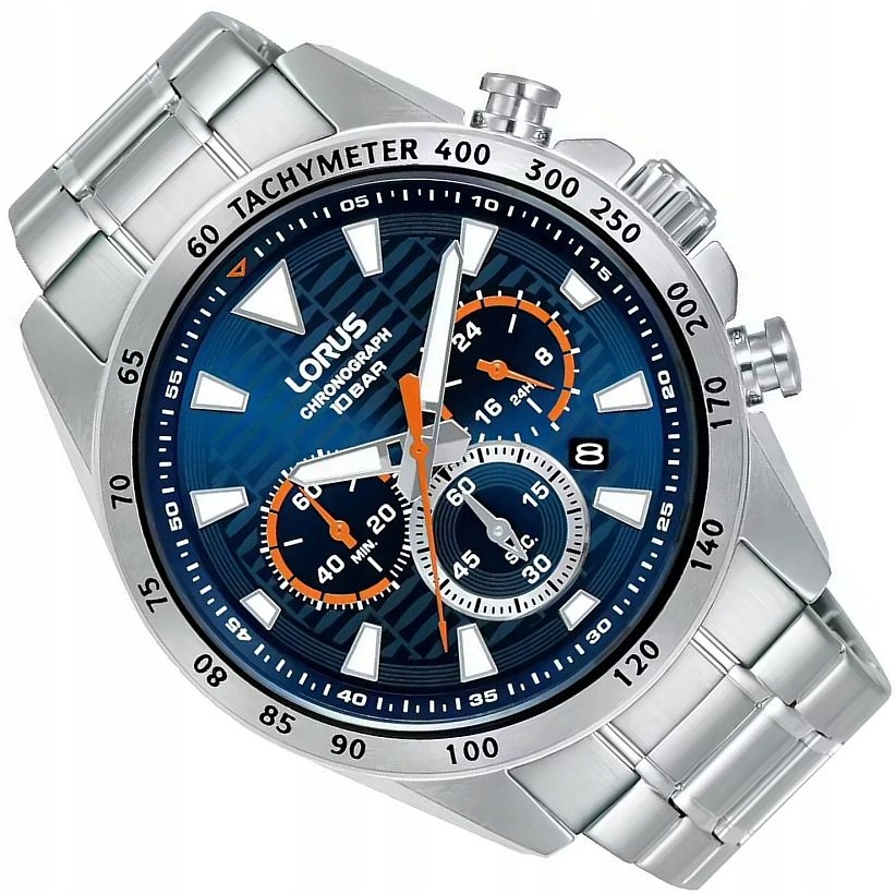 Hodinky Lorus RT353KX9 Modní Pánské Černé Chrono S Datumem Vodotěsné 43,5 mm