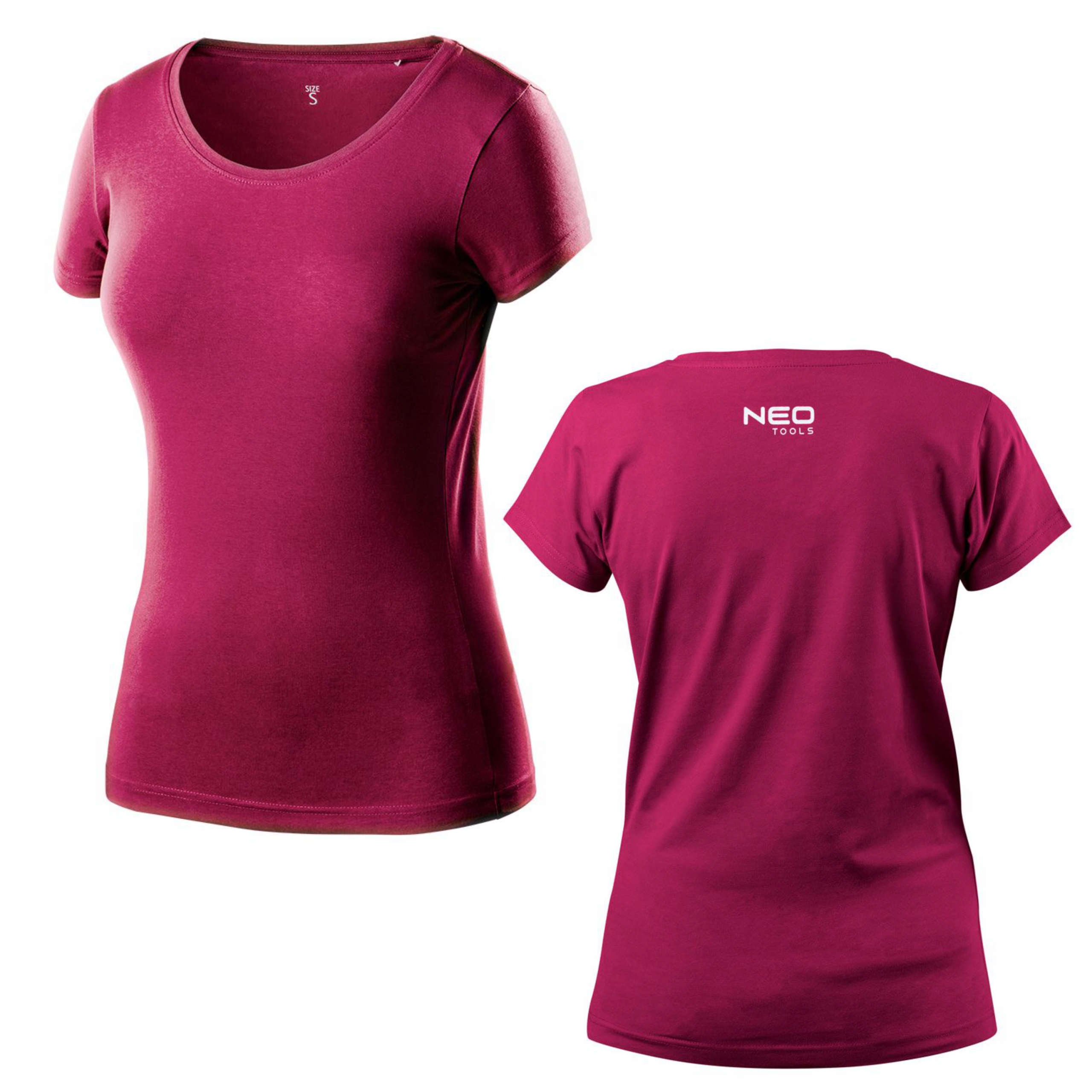 T-SHIRT DAMSKI BORDOWY ROZMIAR L NEO 80-611-L