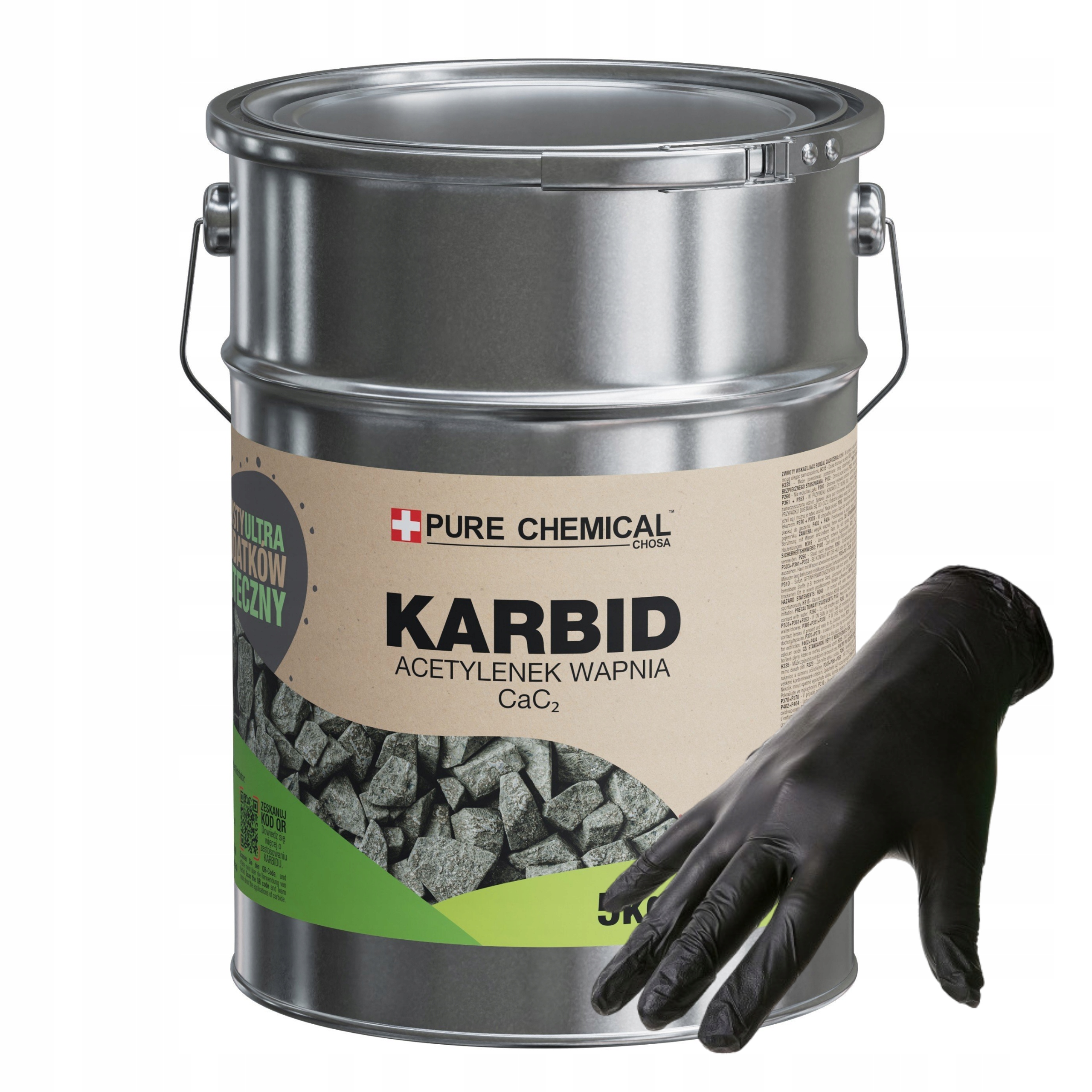 Karbid 5 Kg Čistý Karbid Vápníku Rukavice Acetylen Vápenatý
