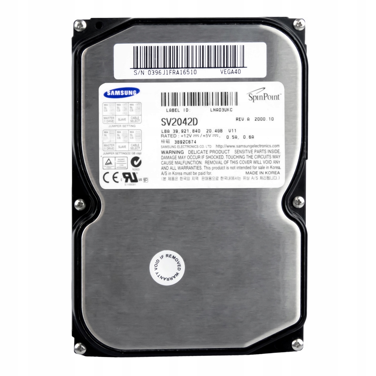 Samsung SpinPoint V20400 20GB 5.4K Ata 3.5'' SV2042D