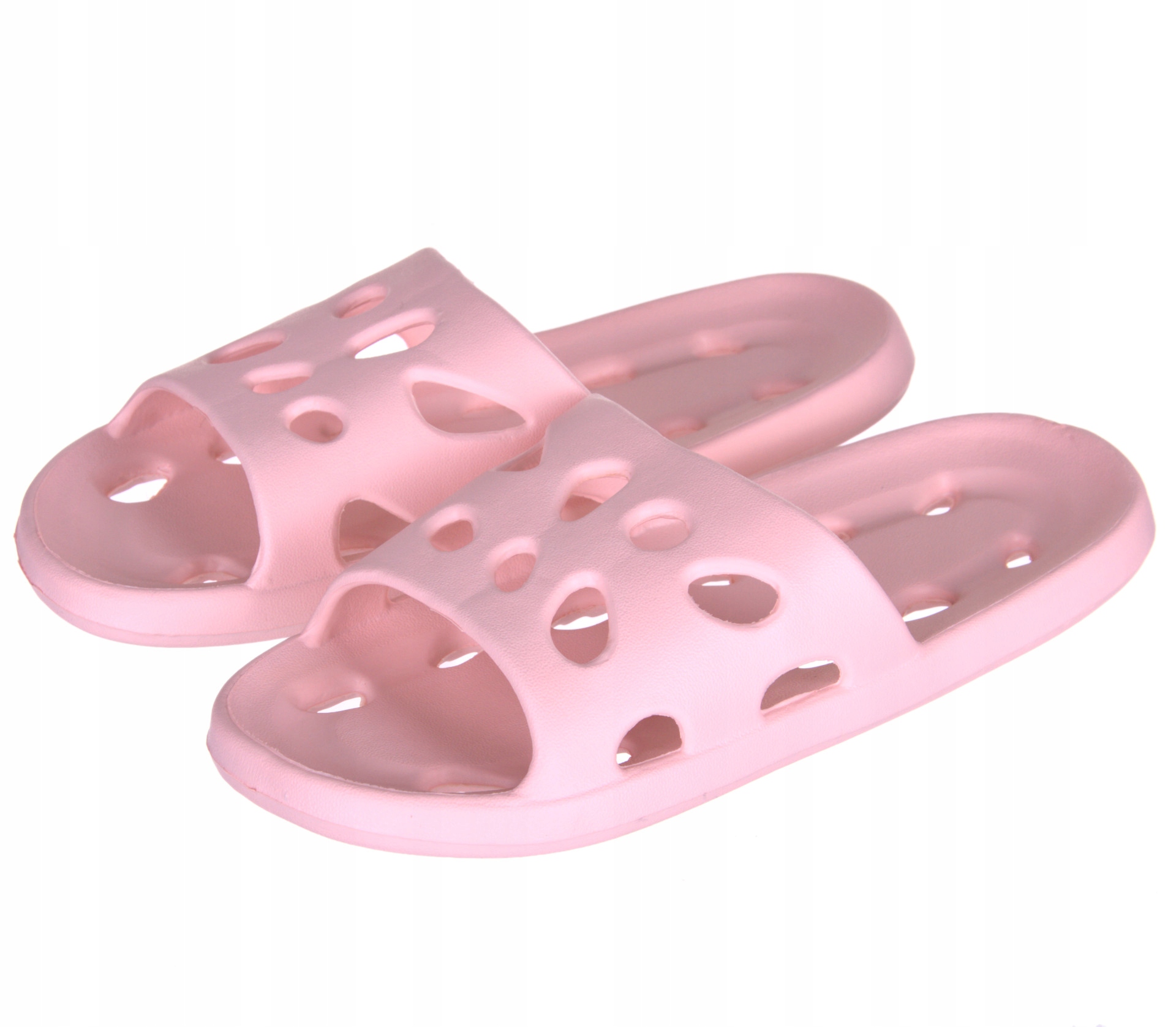 LEKKIE KLAPKI PIANKOWE NA BASEN PLAŻA DOMOWE dziurki w podeszwie_40-41 Kolor różowy
