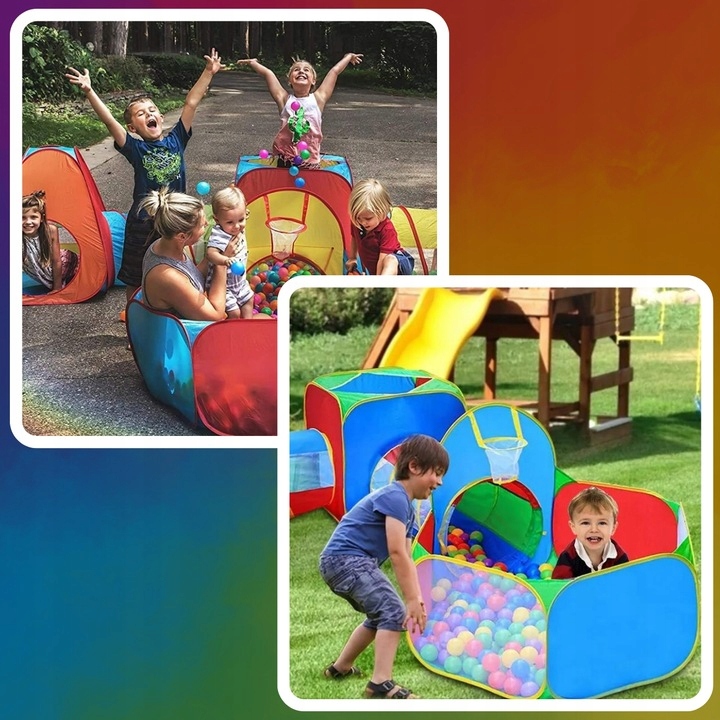 NAMIOTY DLA DZIECI NAMIOT OGRODOWY 5w1 + TARCZA Szerokość produktu 260 cm