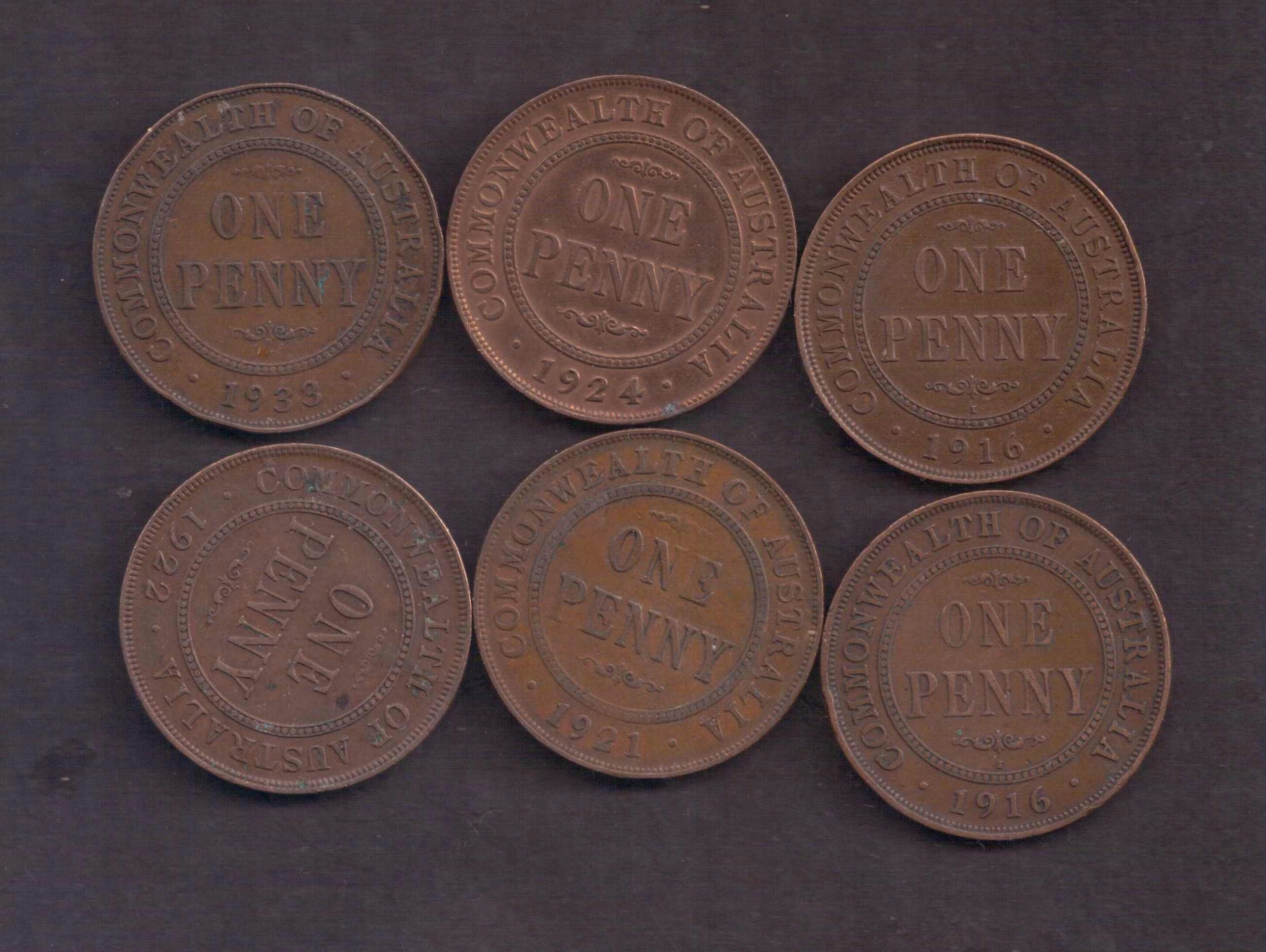 Stara Australia - 1 Pens - miks - zestaw 6 monet