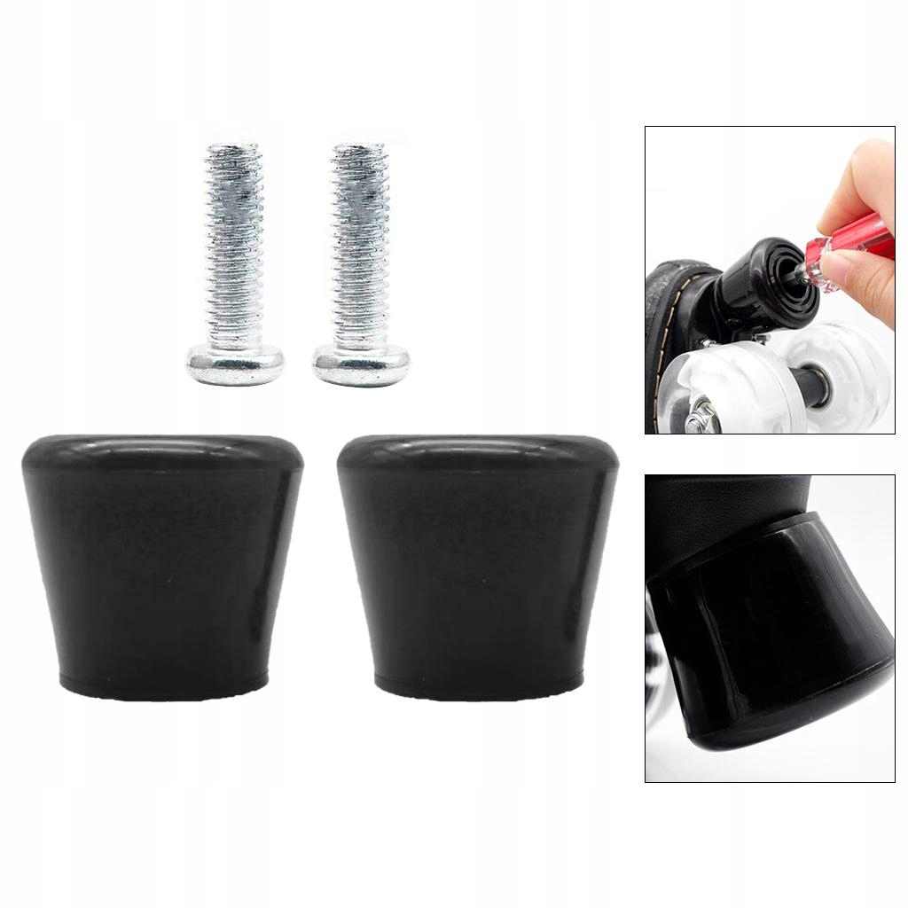 leipupa 2 szt. Hamulce do rolek inline czarne Kolor inny