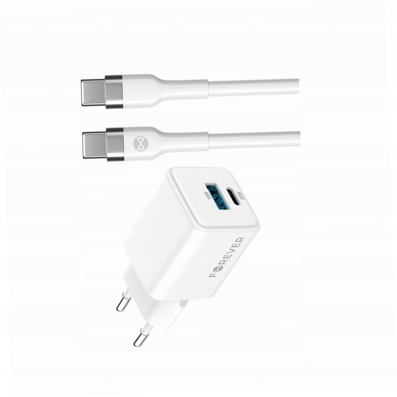 Szybka ładowarka GaN 20W Usb i Usb-c z kablem do Realme 11 pro plus 5G