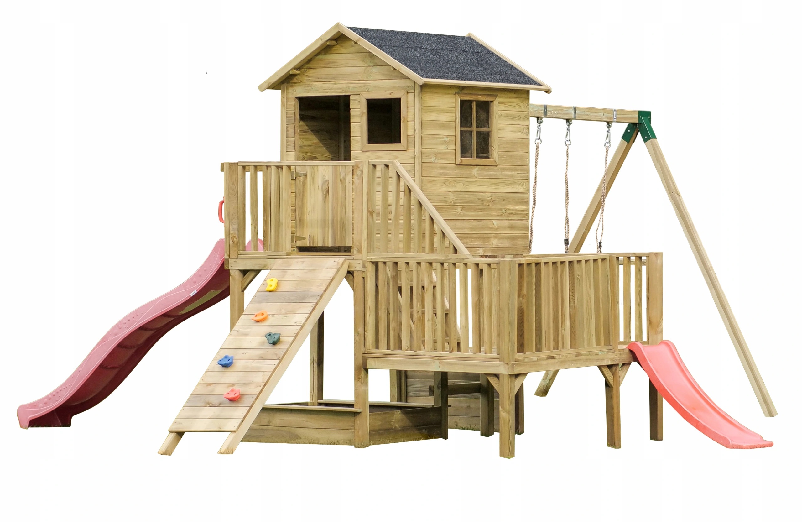 Domek Hubert 2 Ślizgi Ścianka Podwójna Huśtawka
