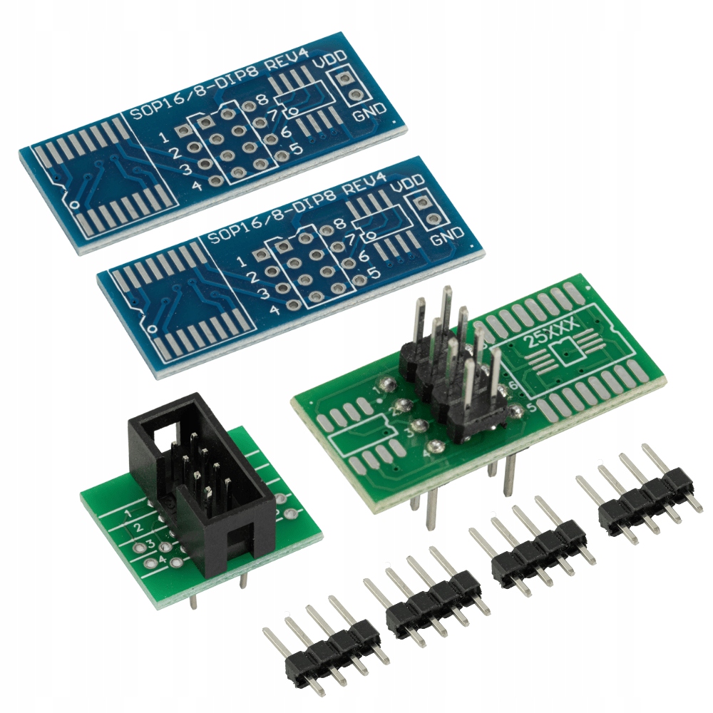 Programator EEPROM EZP2019+ programowanie pamięci FLASH BIOS SPI I2C Klips Model EZP2019+ z klipsem podstawkami SOP ZIF-16