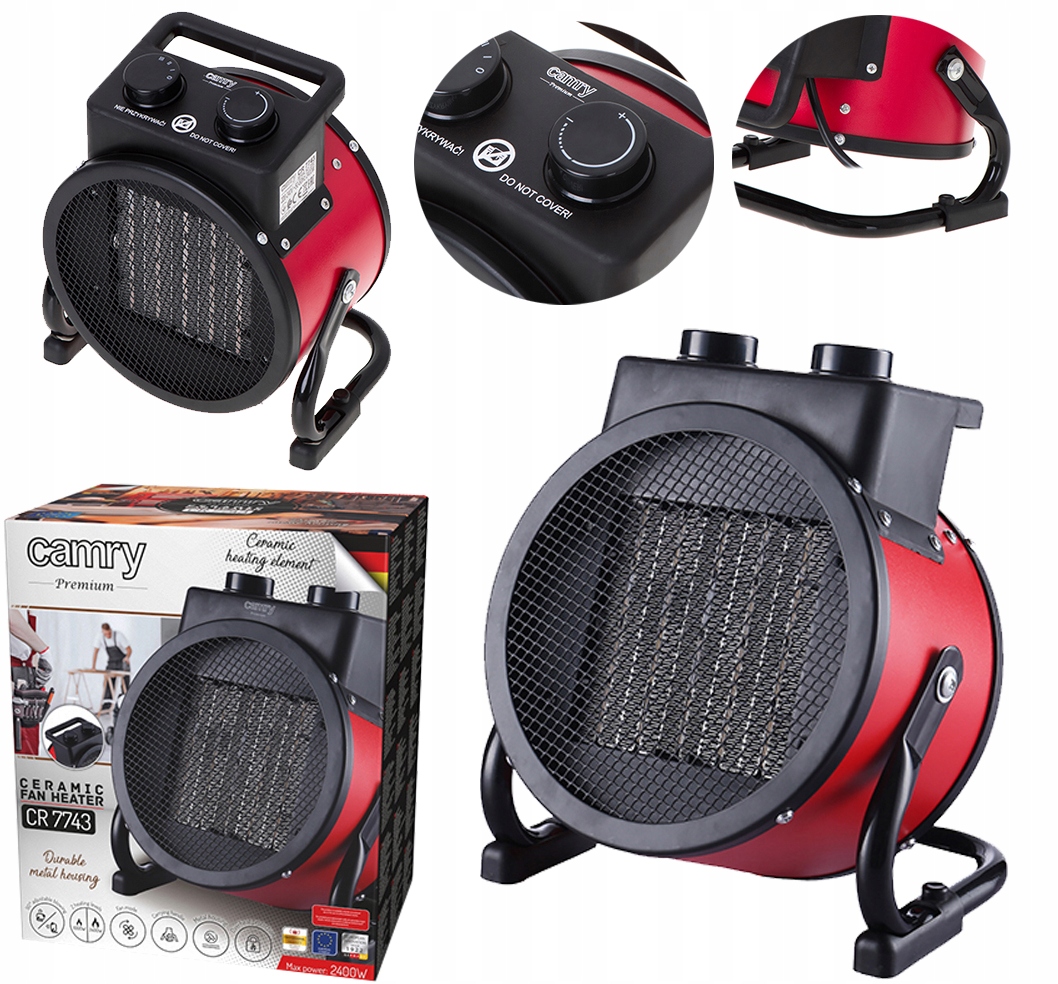 Elektrický Keramický Ohřívač 2400 W S Ventilátorem Camry Cr 7743