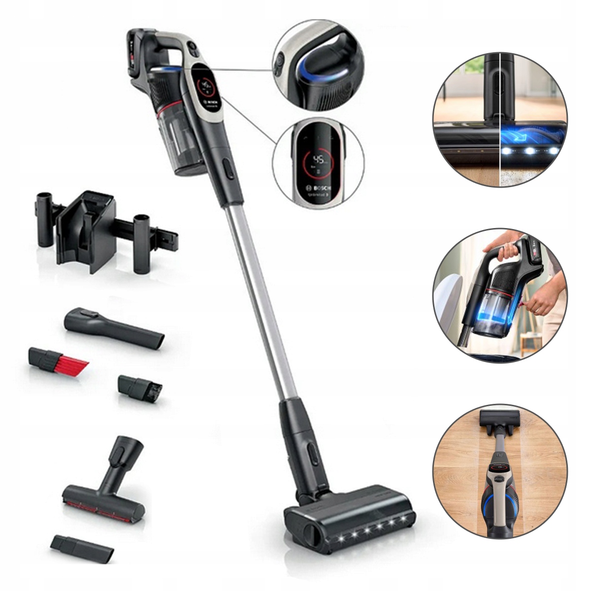 Vertikálny vysávač Bosch Unlimited 9 BCS931GAC 2v1