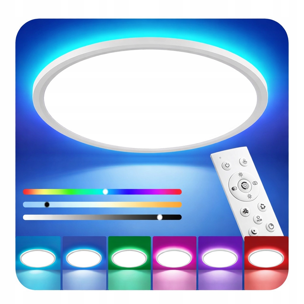 stropní svítidlo Led Rgb Oumida 24W Dálkový Ovladač Stmívatelná Obývací pokoj Ložnice 30 cm