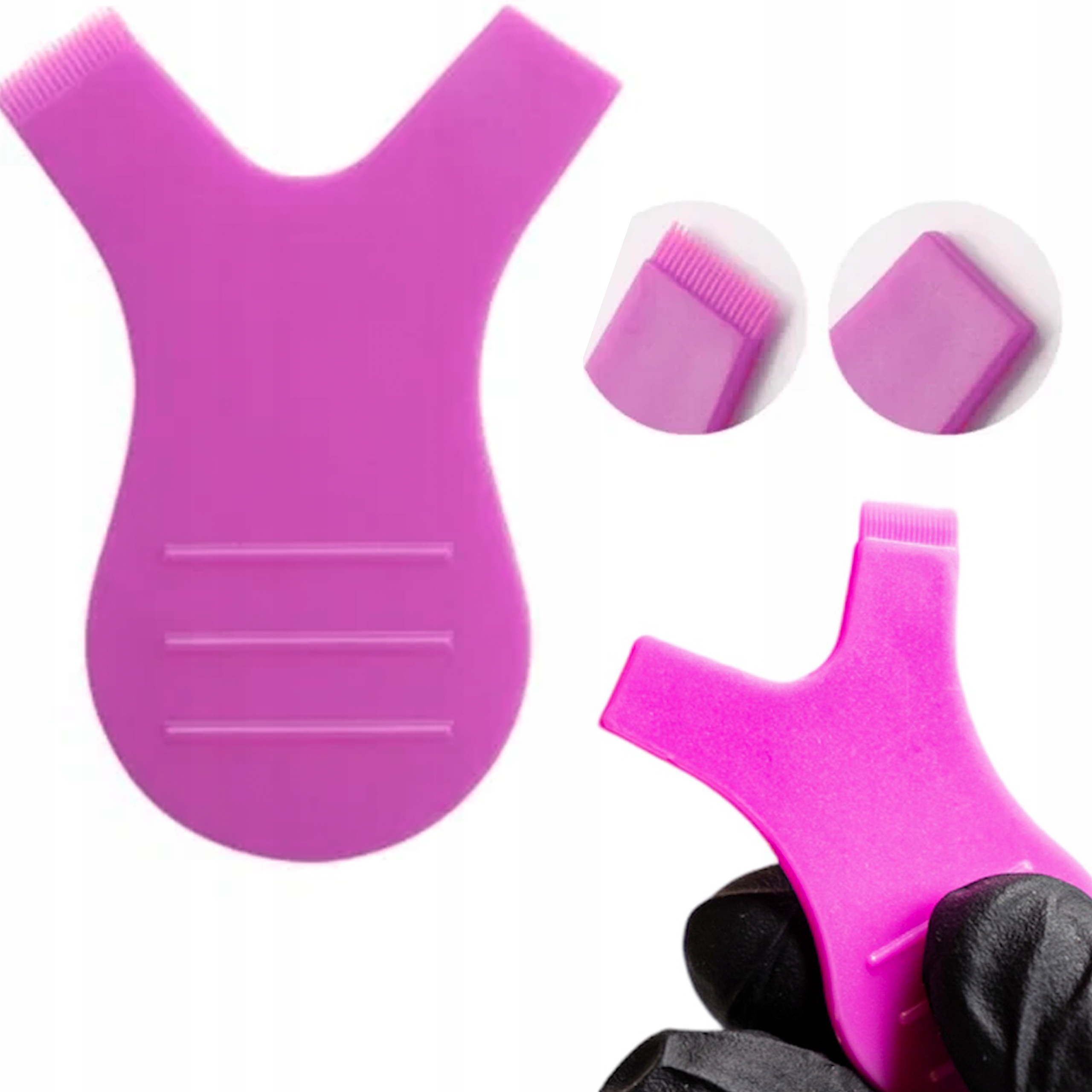 APLIKATOR GRZEBYK DO LIFTINGU LAMINACJI RZĘS ZESTAW 10 SZTUK FUKSJOWY