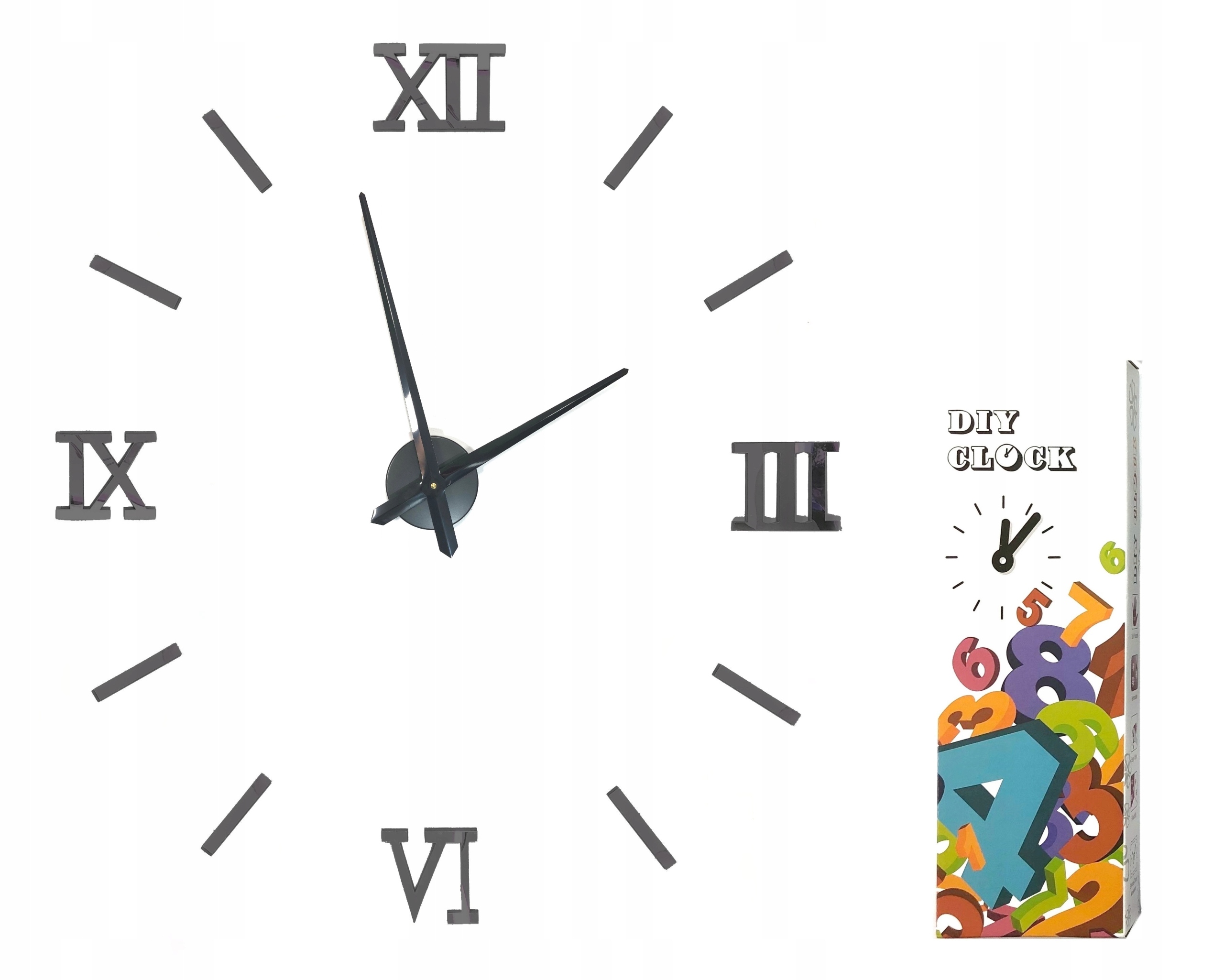 

Zegar Ścienny Naklejany Nowoczesny 3D Diy