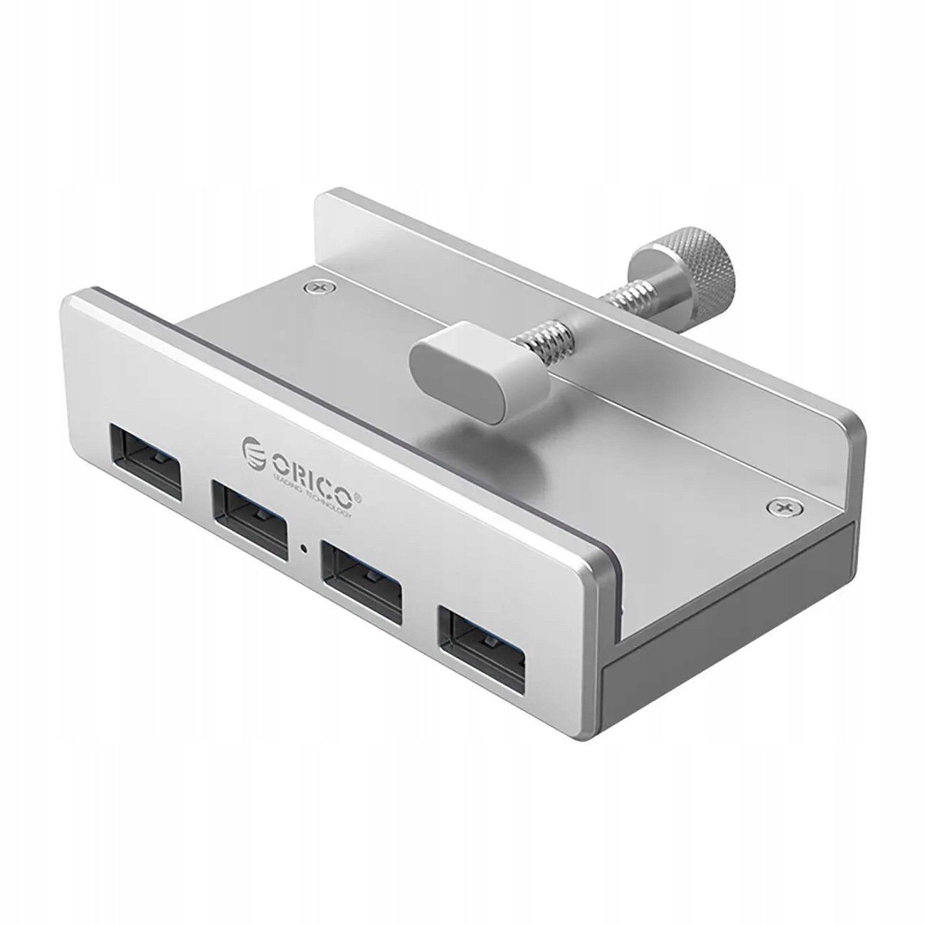 Hub Orico MH4PU montowany na zacisk 4x Usb- A 3. 0 srebrny Orico