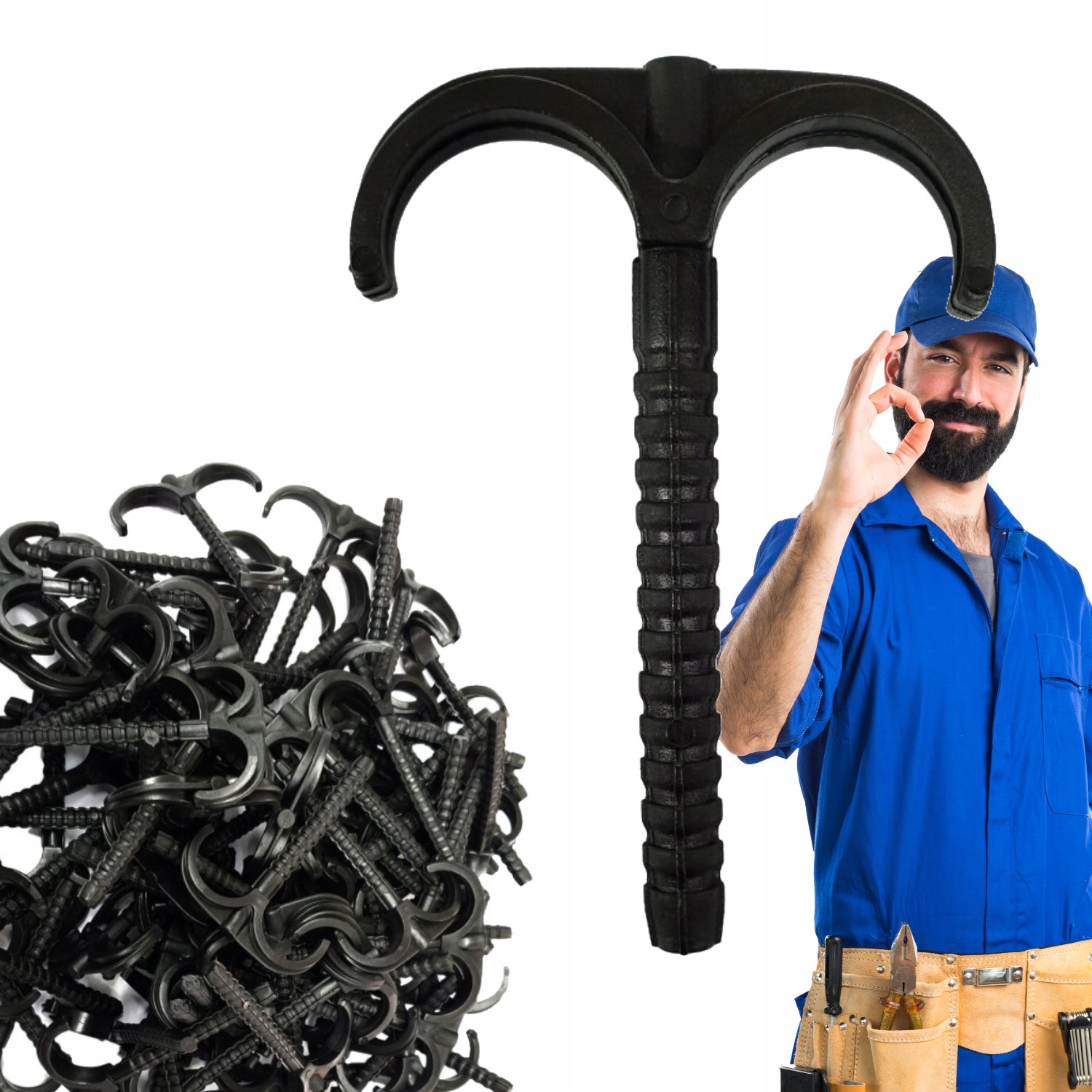 

Hak Podłogowy Podwójny do rury Pex 50 szt Uchwyt