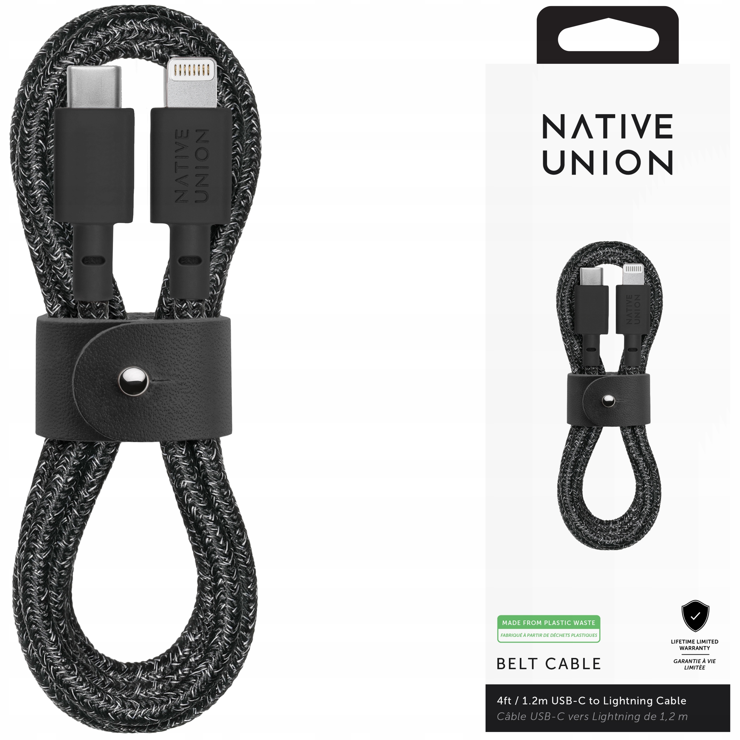 Native Union Belt Cable – kabel Usb-c na Lightning 1.2 m Odolný kabel