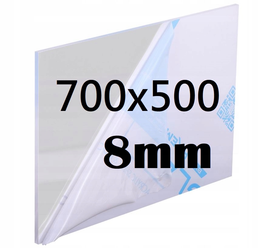 Plexi Plexi Plexi Plexa na míru 70 cm x 50 cm x 8 mm