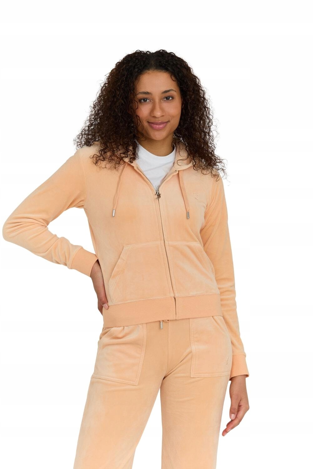 Juicy Couture Dámská oranžová velurová mikina M