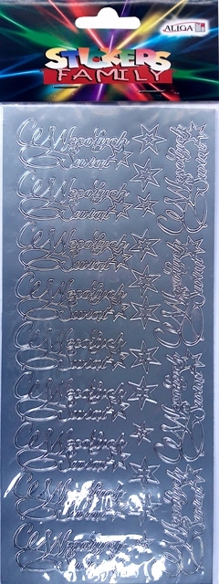 naklejka 10x23cm WESOŁYCH ŚWIĄT | NKX-5351 — 2