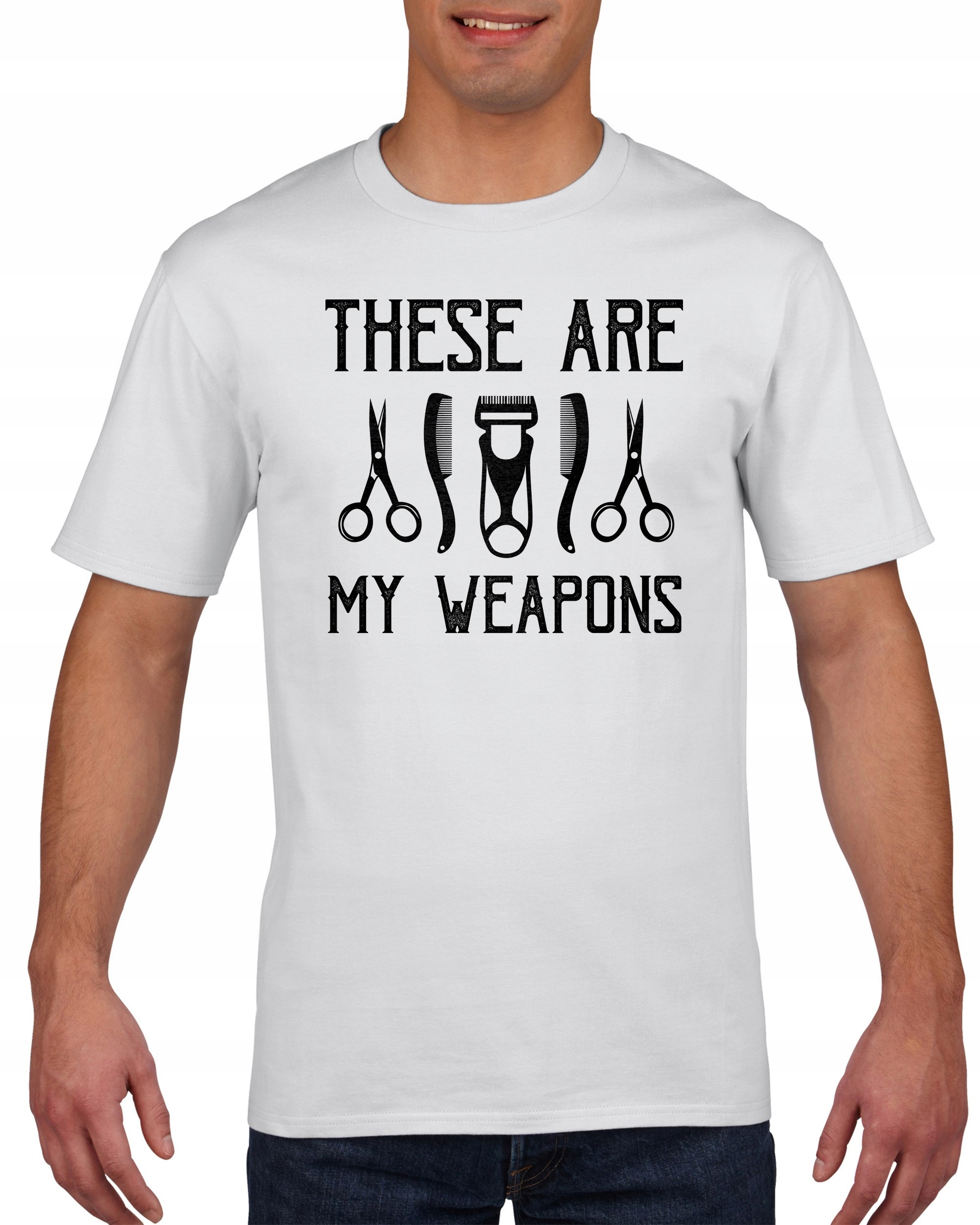 

Koszulka meska Fryzjer Barber To Moja Bron S