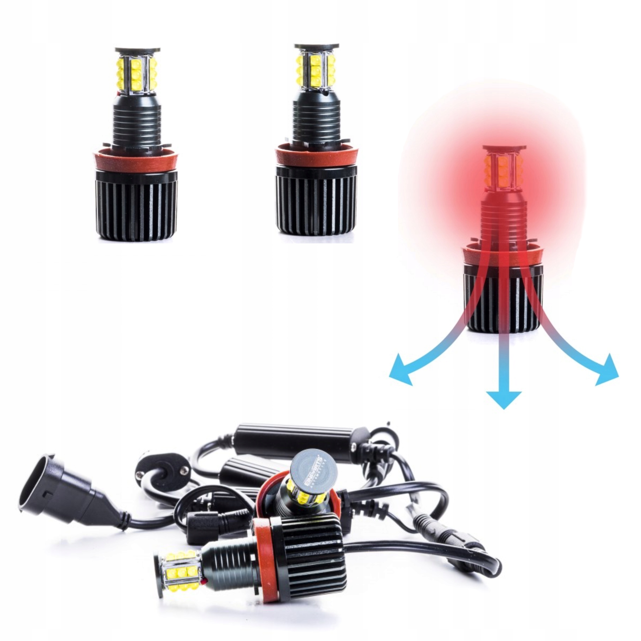 Led kruhové označovače H8 360 W Cree (2X180W) 6000K