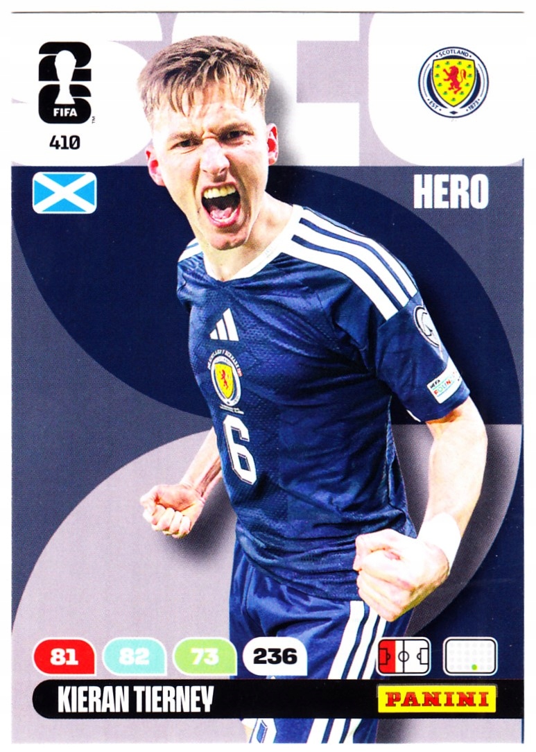 Karta Kolekcjonerska Panini Fifa World Cup 2026 Core Kieran Tierney 410